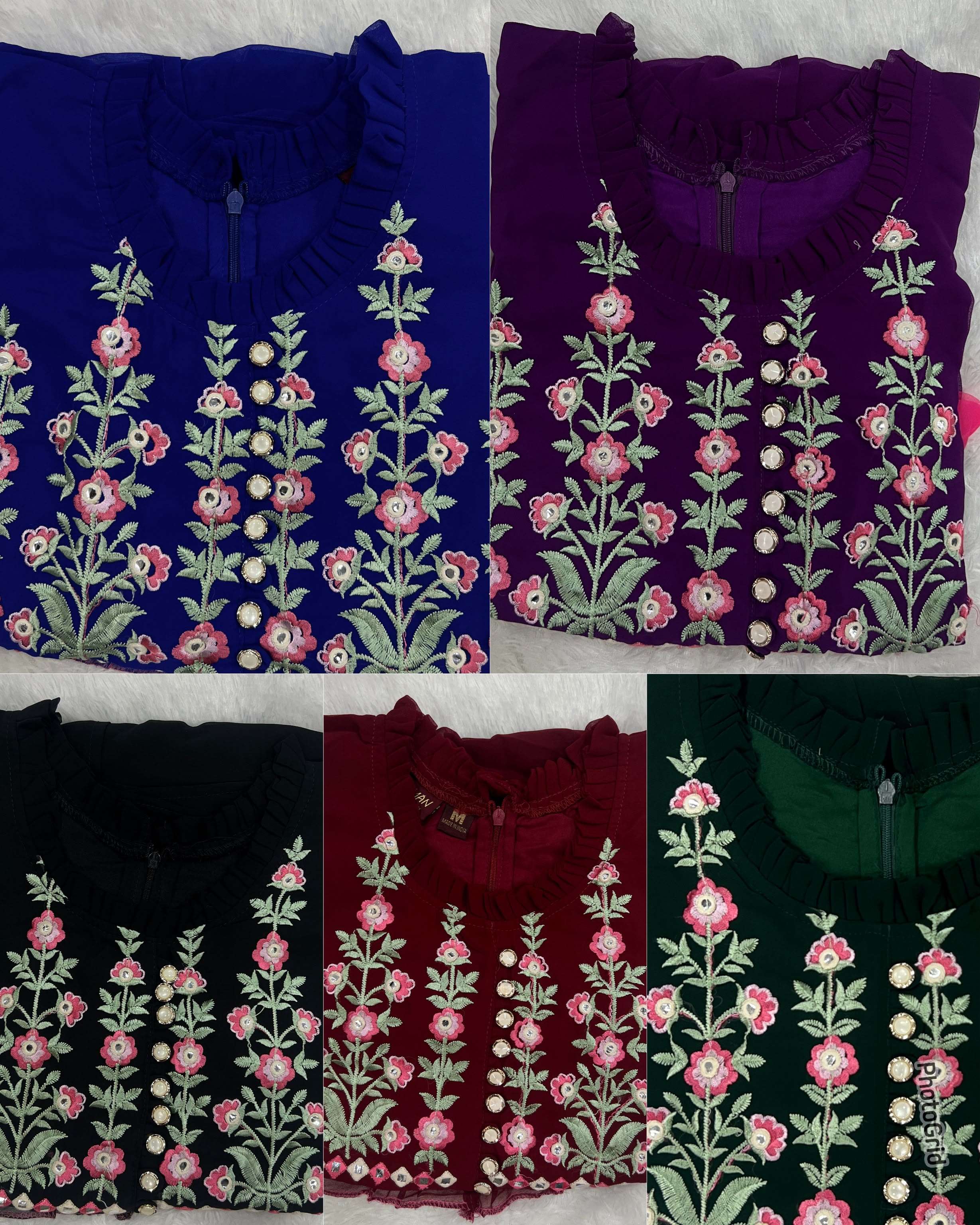 INLI PUSHPA GEORGETTE FANCY WEAR LADIES KURTI 