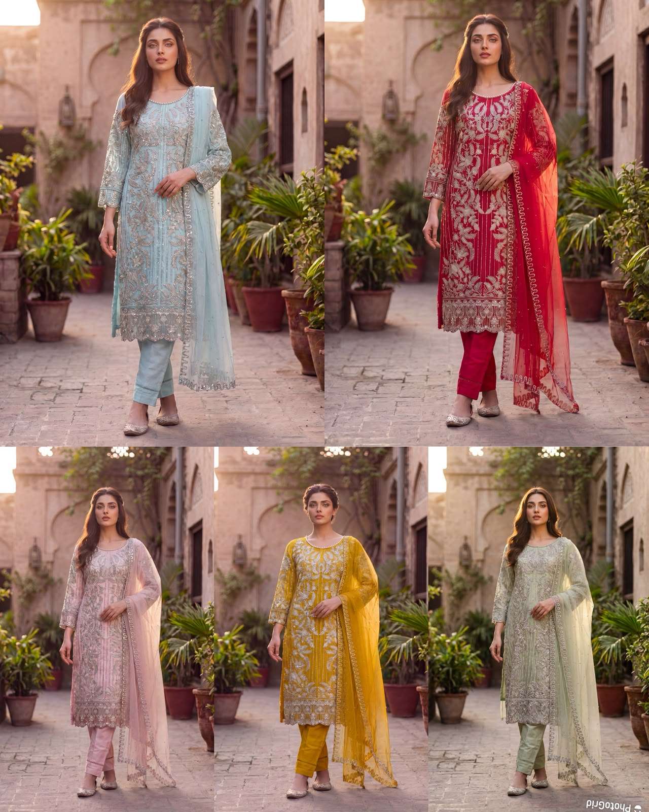 INLI TVISHA VOL 1 NET HEAVY EMBROIDERY DESIGNER FESTIVE WEAR SUIT 