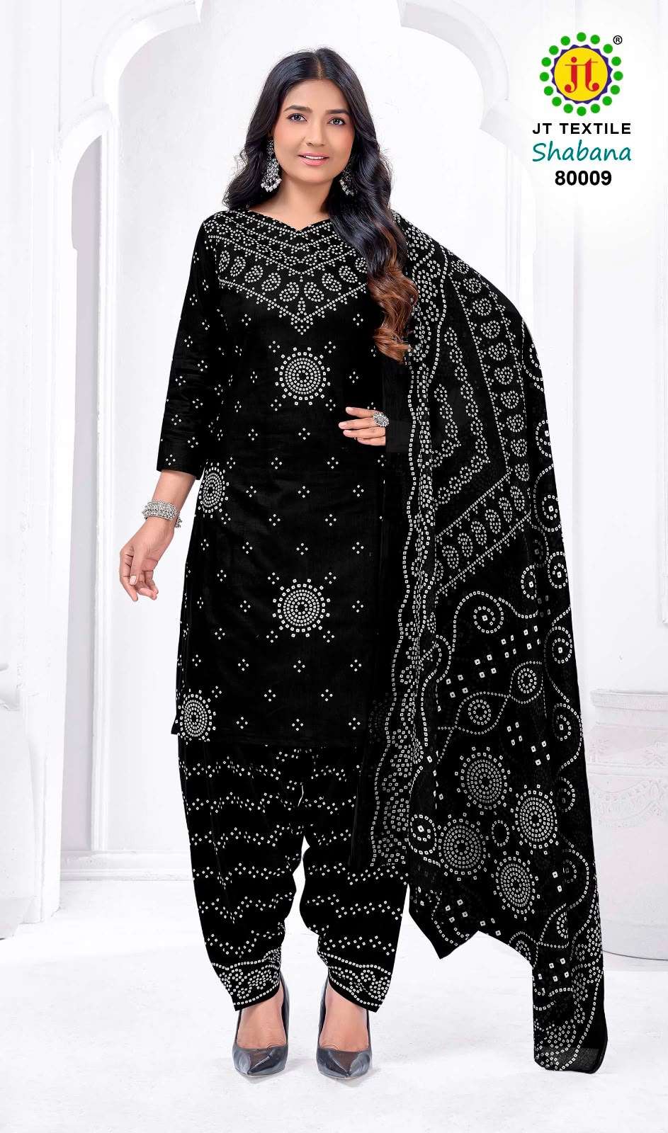 JT SHABANA VOL 80 COTTON BANDHANI PRINTED SALWAR SUIT