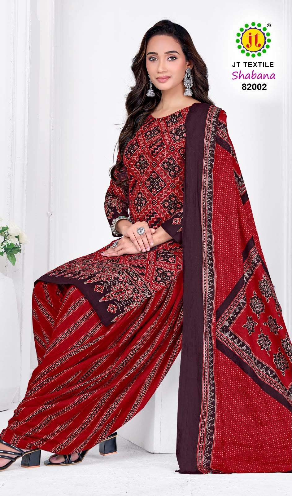 JT SHABANA VOL 82 COTTON PRINTED LADIES UNSTITCH DRESS MATERIALS 