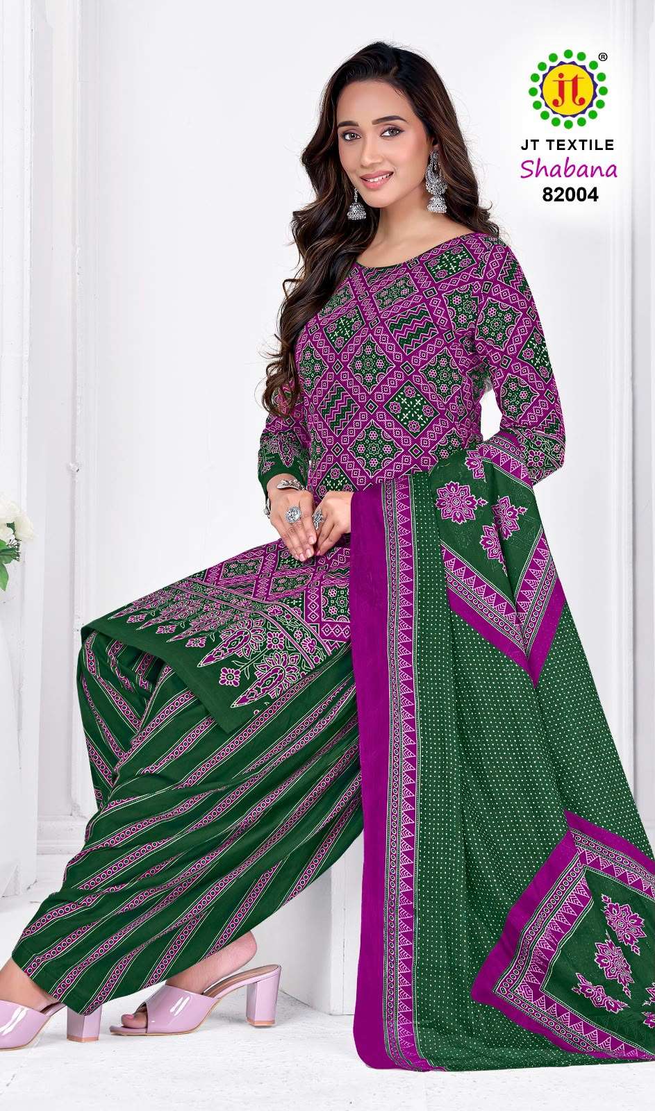 JT SHABANA VOL 82 COTTON PRINTED LADIES UNSTITCH DRESS MATERIALS 