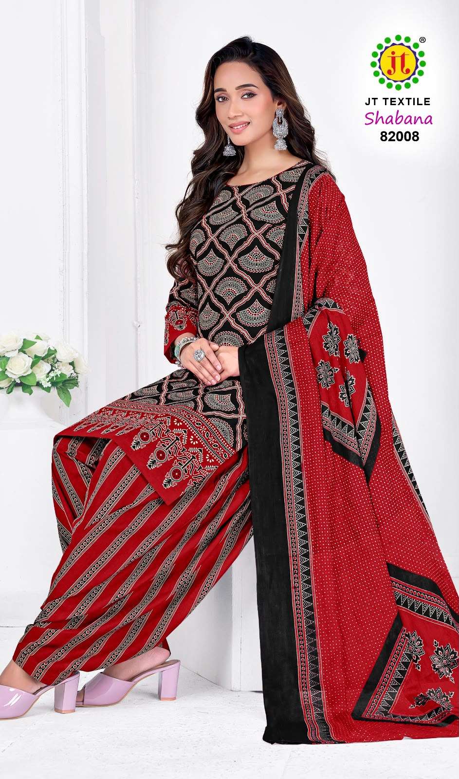 JT SHABANA VOL 82 COTTON PRINTED LADIES UNSTITCH DRESS MATERIALS 