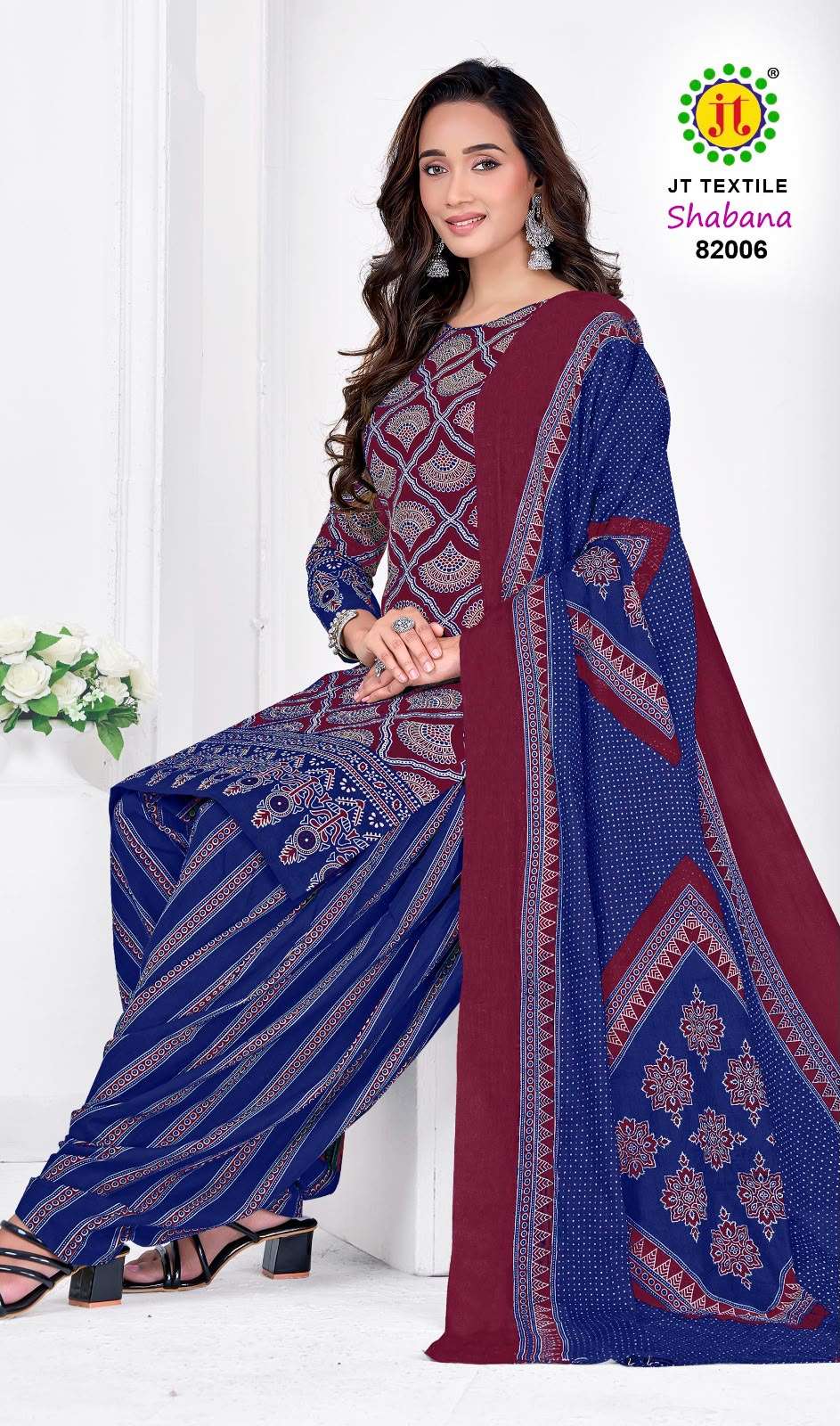 JT SHABANA VOL 82 COTTON PRINTED LADIES UNSTITCH DRESS MATERIALS 
