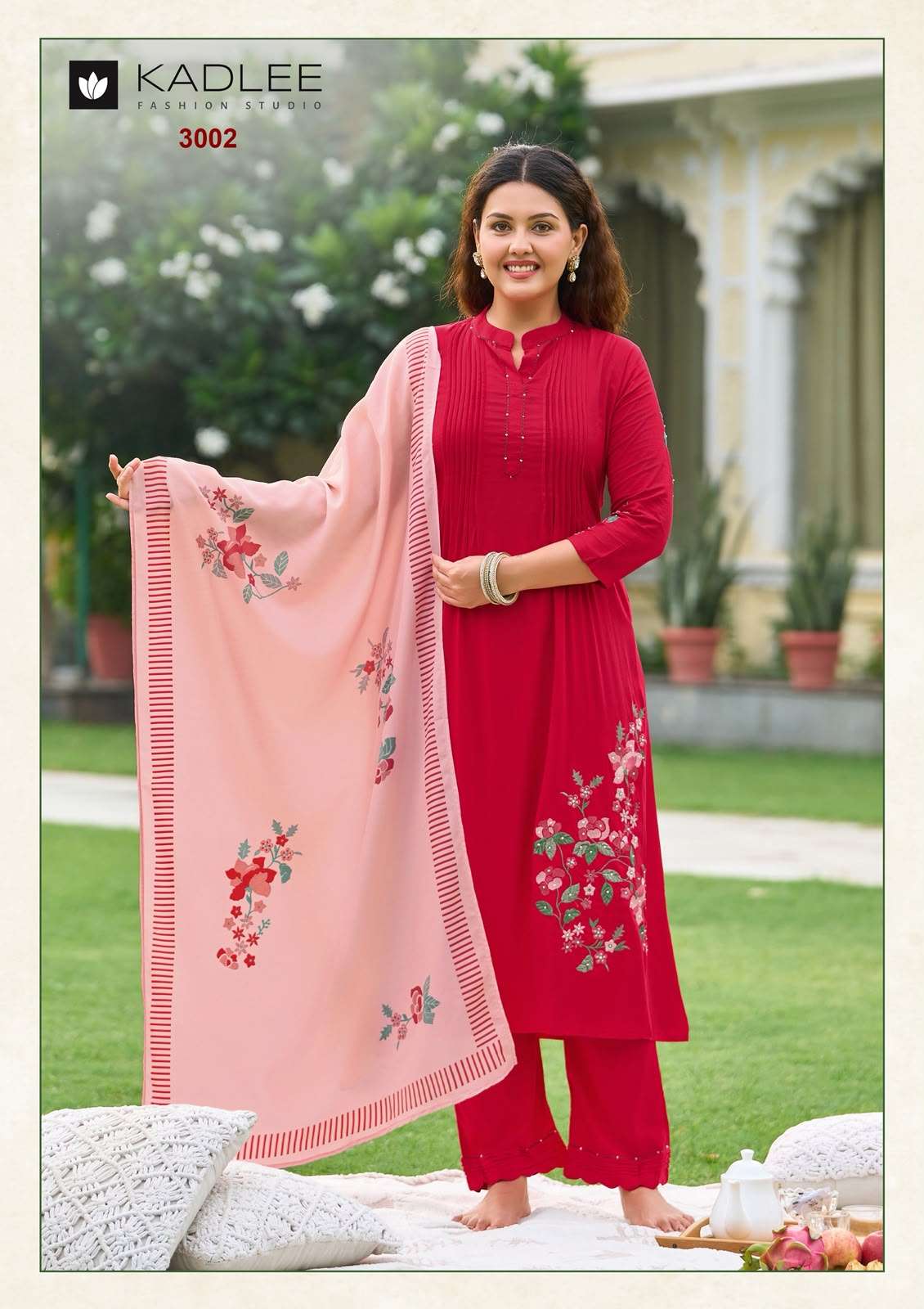 KADLEE FASHION SAAJ RAYON FANCY WORKS LADIES 3PCS SET COLLECTION 
