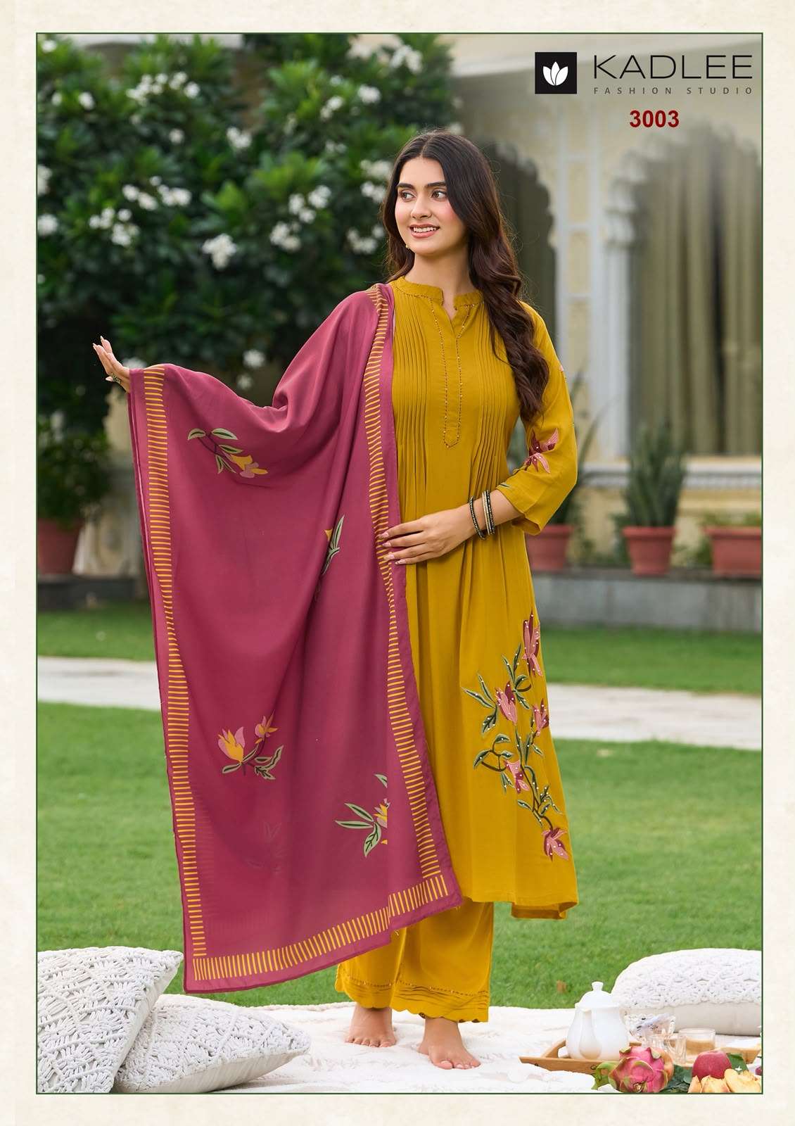 KADLEE FASHION SAAJ RAYON FANCY WORKS LADIES 3PCS SET COLLECTION 