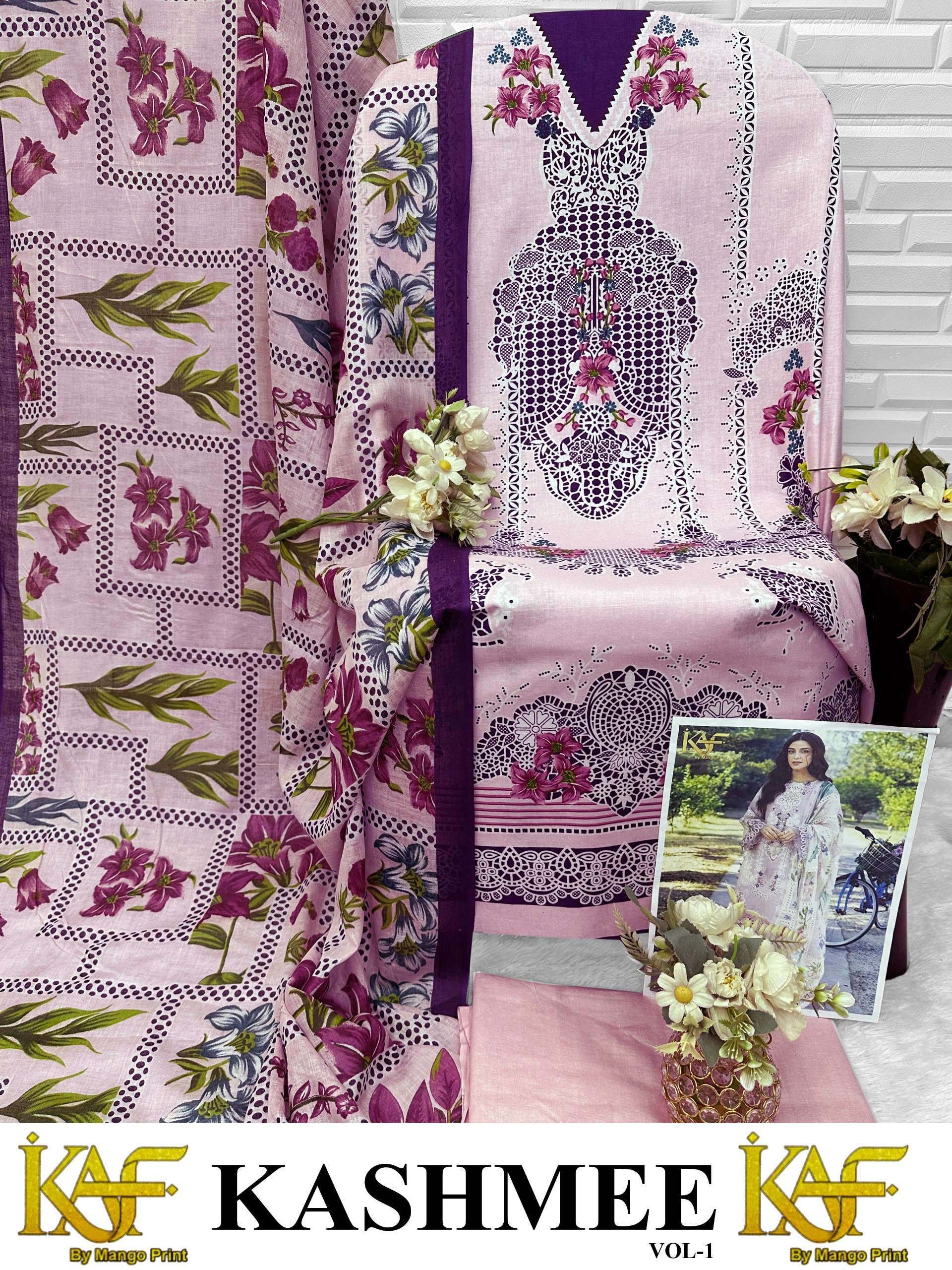 KAF FABRIC KASHMEE VOL 1 COTTON DIGITAL PRINTS SALWAR SUIT