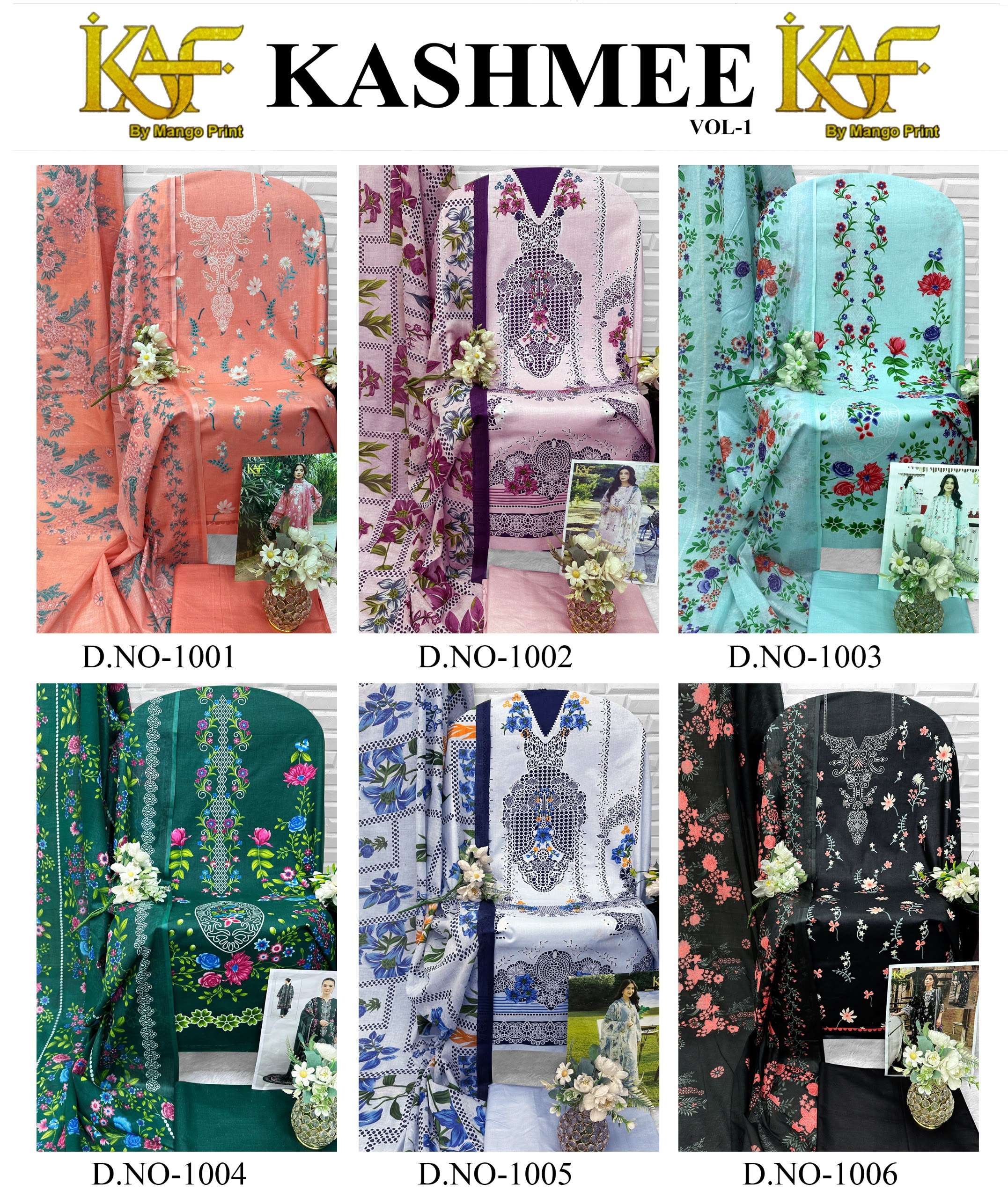 KAF FABRIC KASHMEE VOL 1 COTTON DIGITAL PRINTS SALWAR SUIT