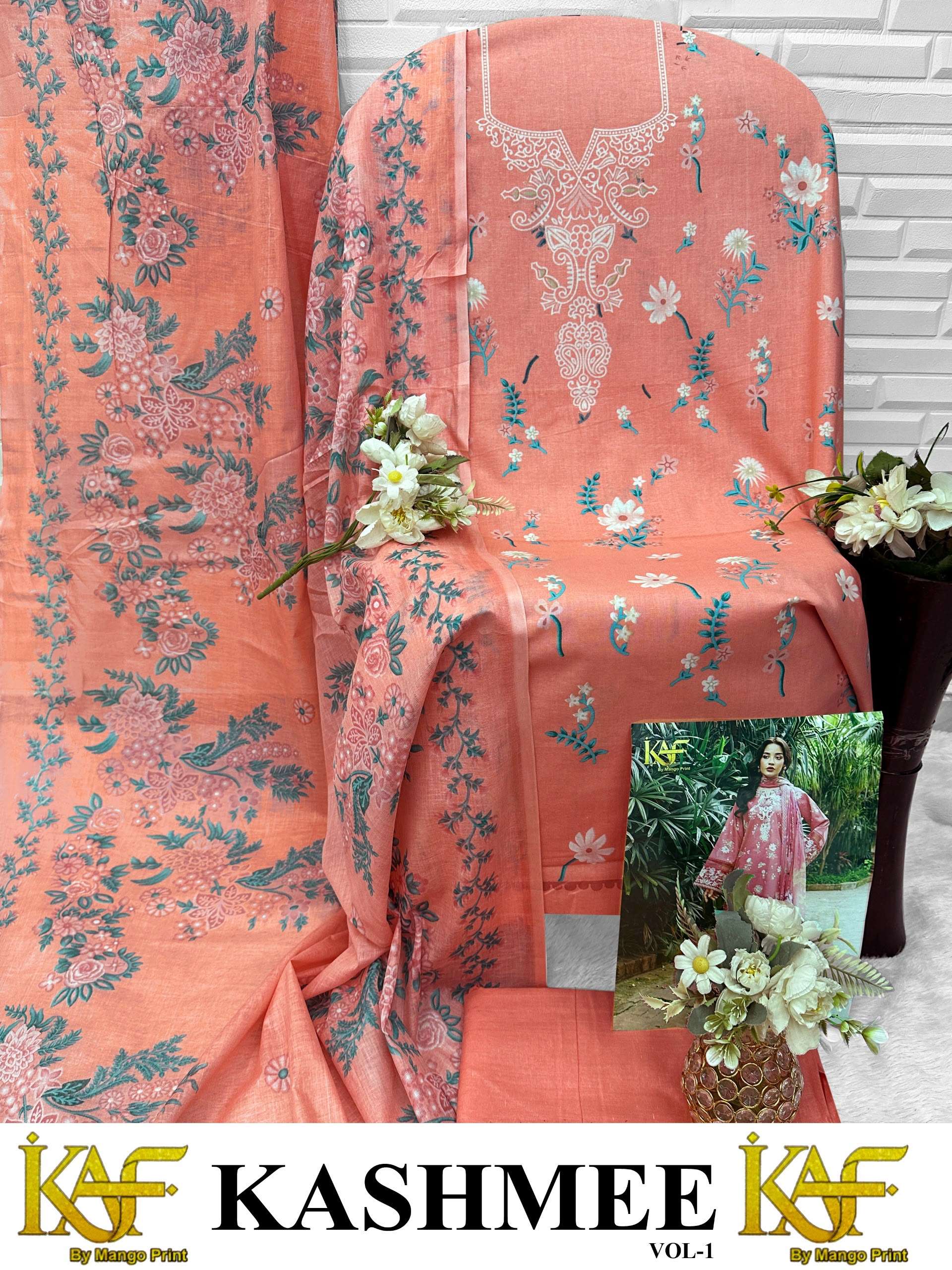 KAF FABRIC KASHMEE VOL 1 COTTON DIGITAL PRINTS SALWAR SUIT