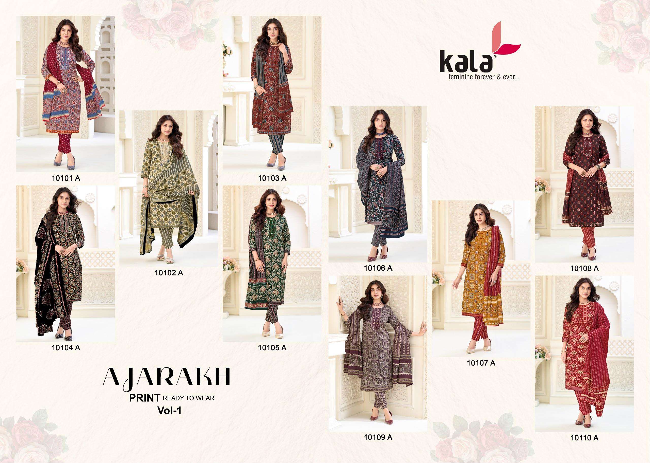 KALA FASHION AJRAKH SPECIAL VOL 1 READY MADE COLLECTION 