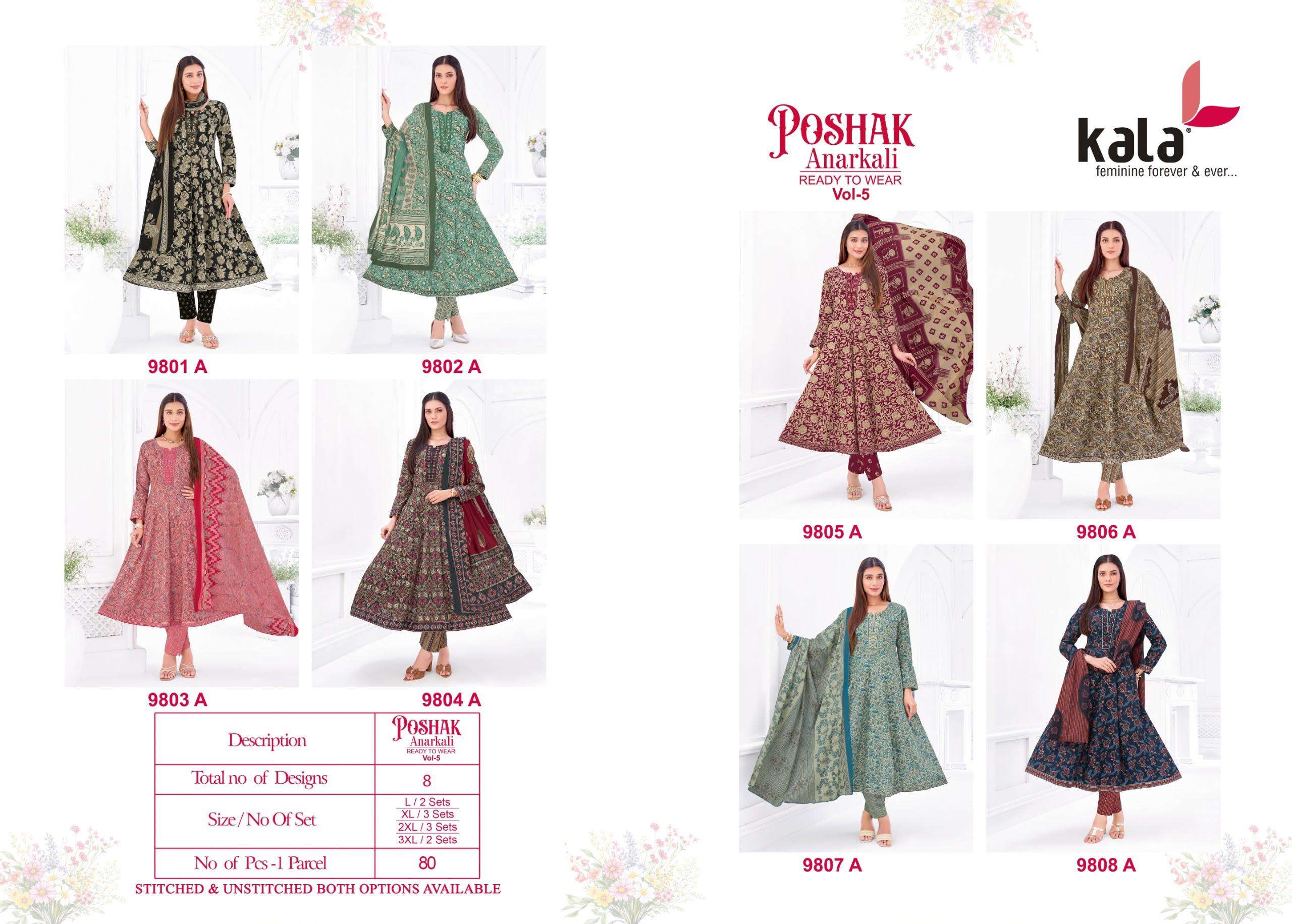KALA FASHION POSHAK VOL 5 READY MADE COLLECTION 