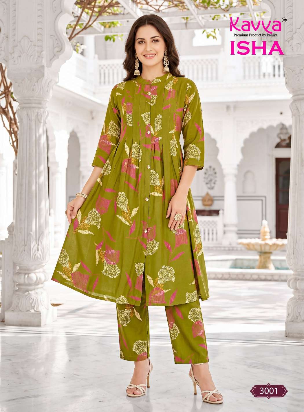 KAVYA ISHA VOL 3 FANCY PRINTED TOP WITH BOTTOM PAIR CO-ORD SET