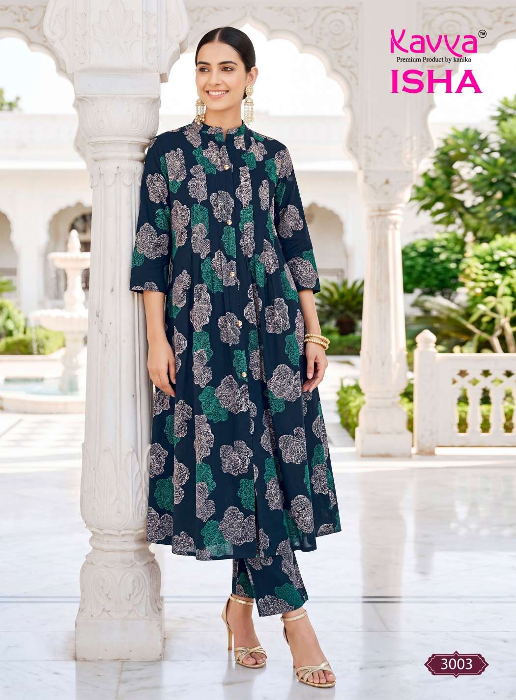KAVYA ISHA VOL 3 FANCY PRINTED TOP WITH BOTTOM PAIR CO-ORD SET