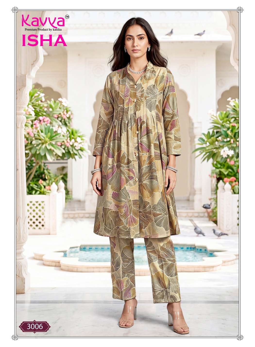 KAVYA ISHA VOL 3 FANCY PRINTED TOP WITH BOTTOM PAIR CO-ORD SET
