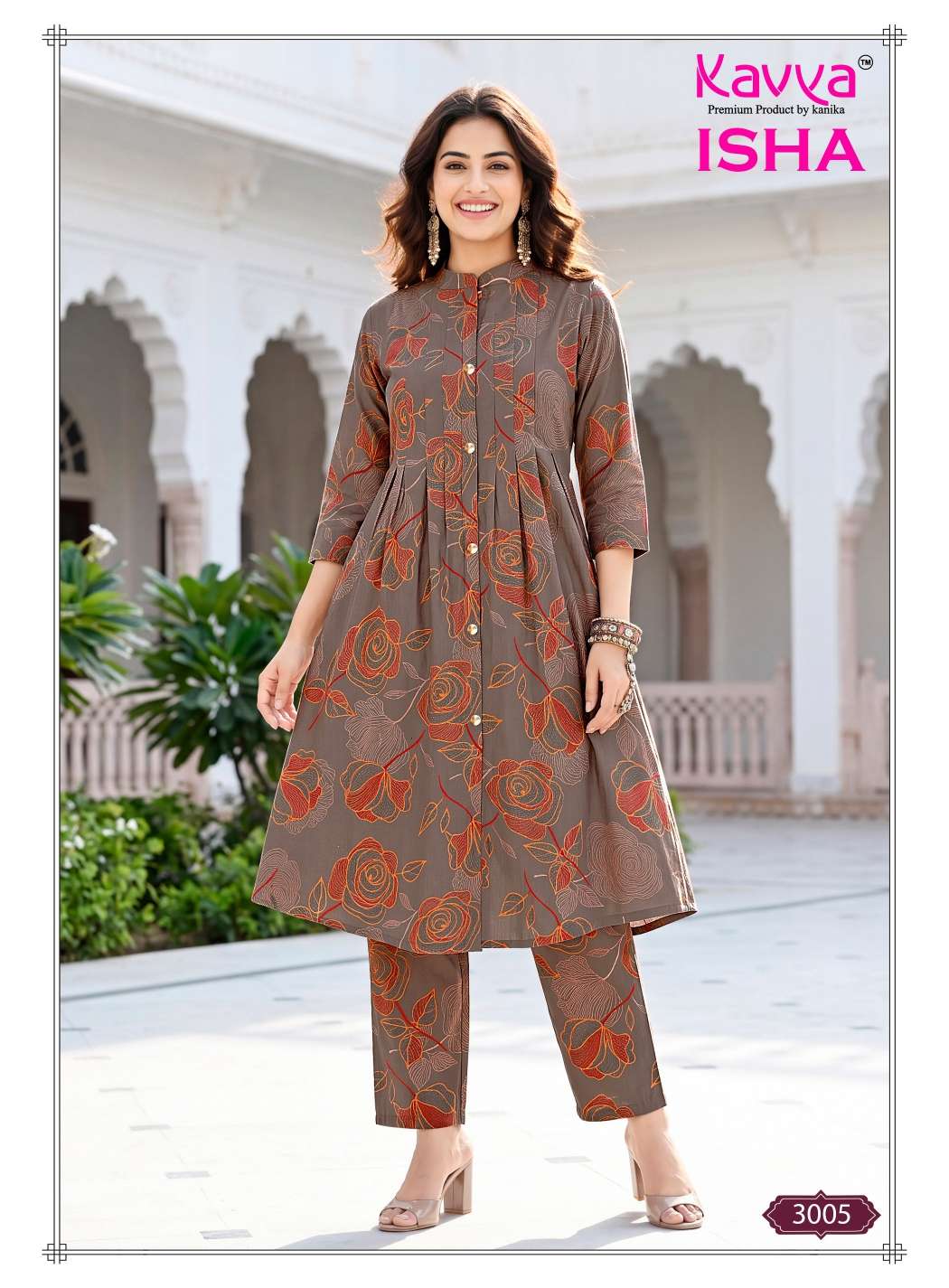 KAVYA ISHA VOL 3 FANCY PRINTED TOP WITH BOTTOM PAIR CO-ORD SET