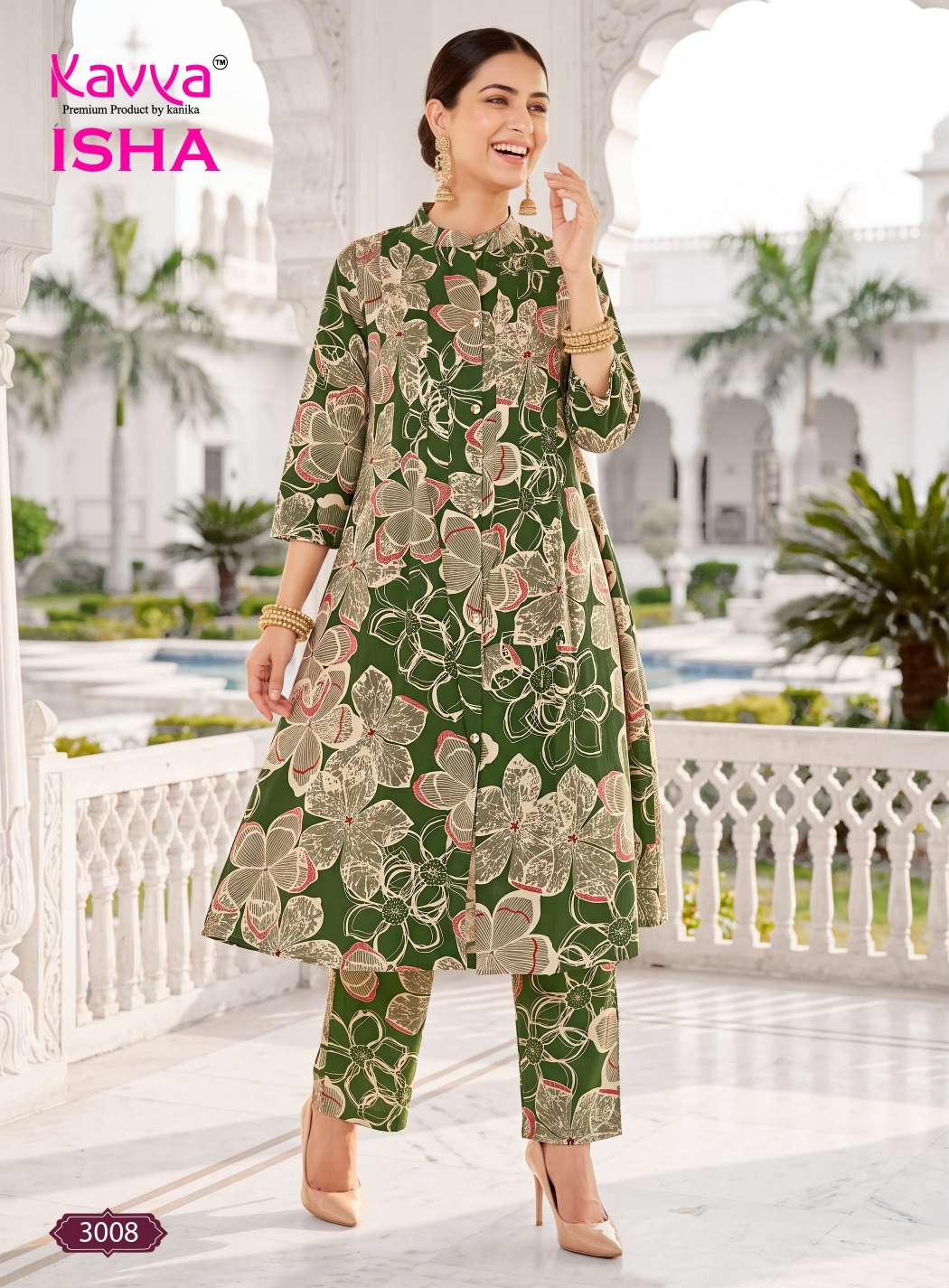 KAVYA ISHA VOL 3 FANCY PRINTED TOP WITH BOTTOM PAIR CO-ORD SET