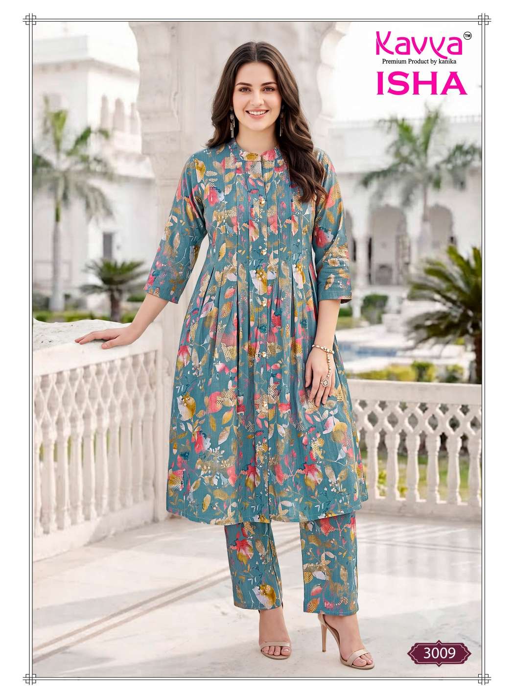 KAVYA ISHA VOL 3 FANCY PRINTED TOP WITH BOTTOM PAIR CO-ORD SET