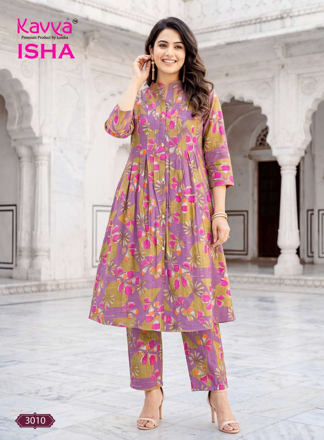 KAVYA ISHA VOL 3 FANCY PRINTED TOP WITH BOTTOM PAIR CO-ORD SET