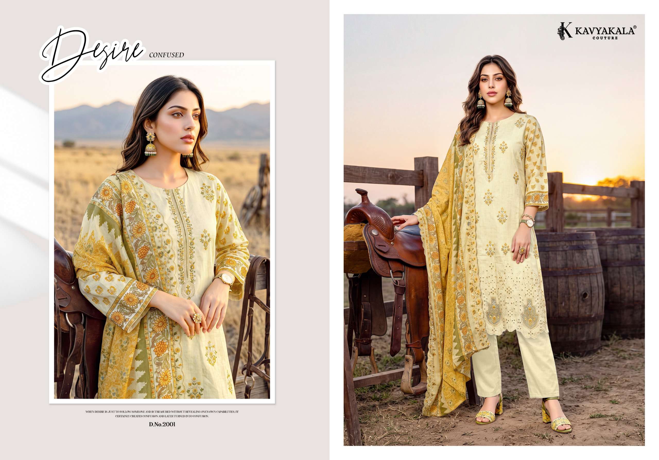 KAVYA‎‎ KALA COUTURE AAFREEN VOL 2 LAWN COTTON PRINT WITH FANCY WORK SUIT