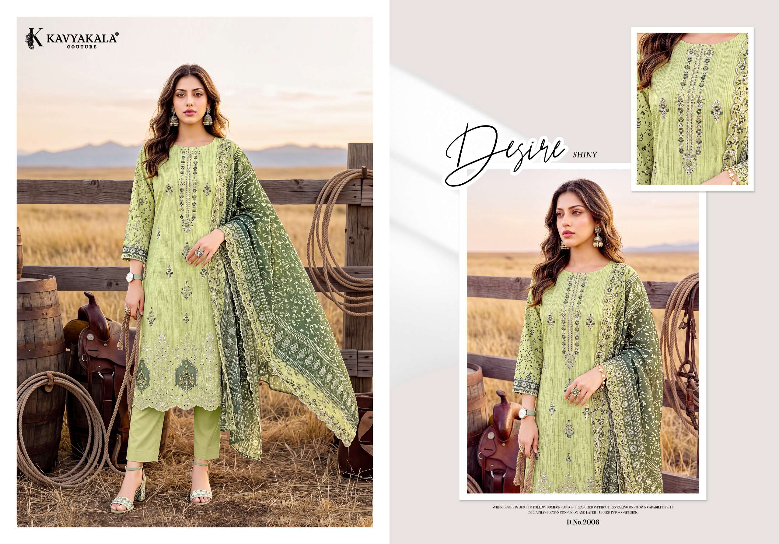 KAVYA‎‎ KALA COUTURE AAFREEN VOL 2 LAWN COTTON PRINT WITH FANCY WORK SUIT