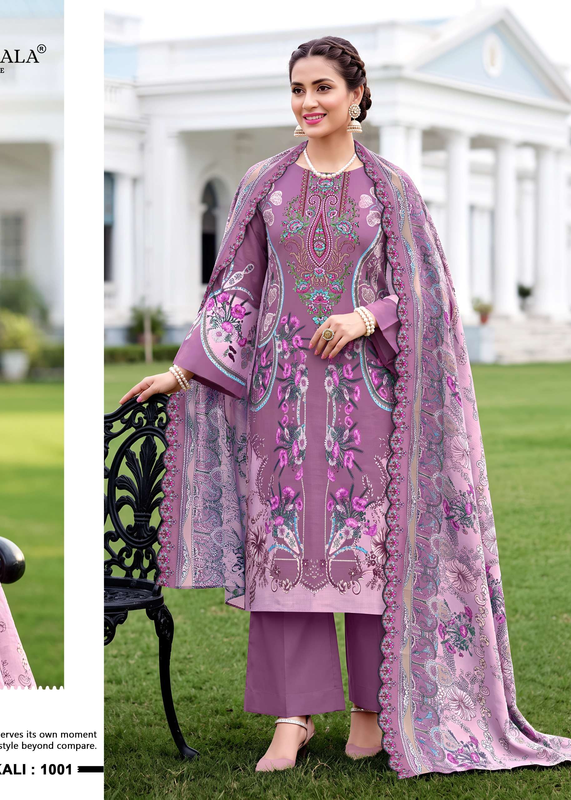 KAVYA KALA COUTURE ANARKALI VOL 29 LAWN COTTON DIGITAL PRINT WITH FANCY EMBROIDERY WORK SUIT