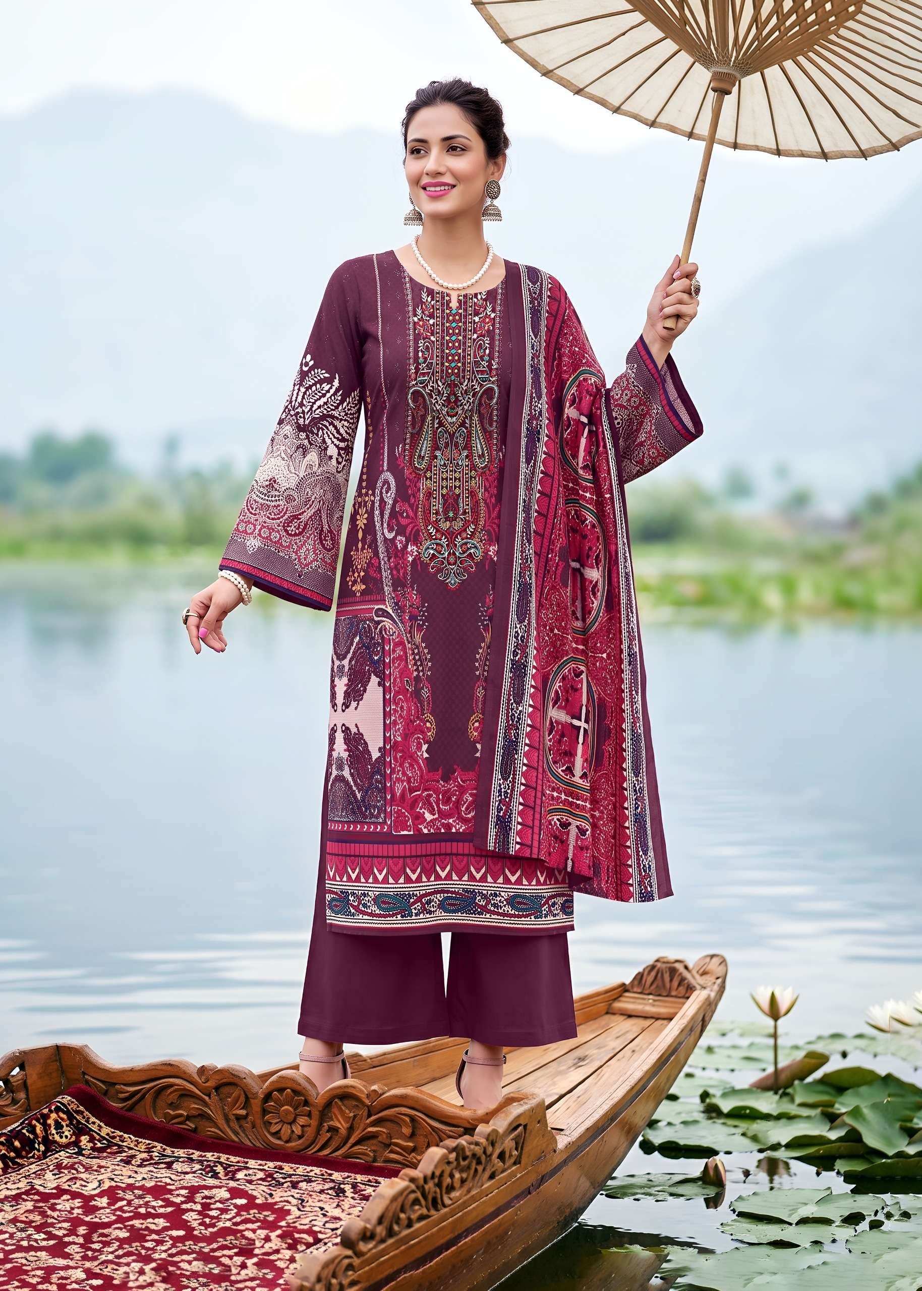 KAVYA‎ KALA COUTURE FITOOR PASHMINA JACQUARD WITH WORKS SUIT