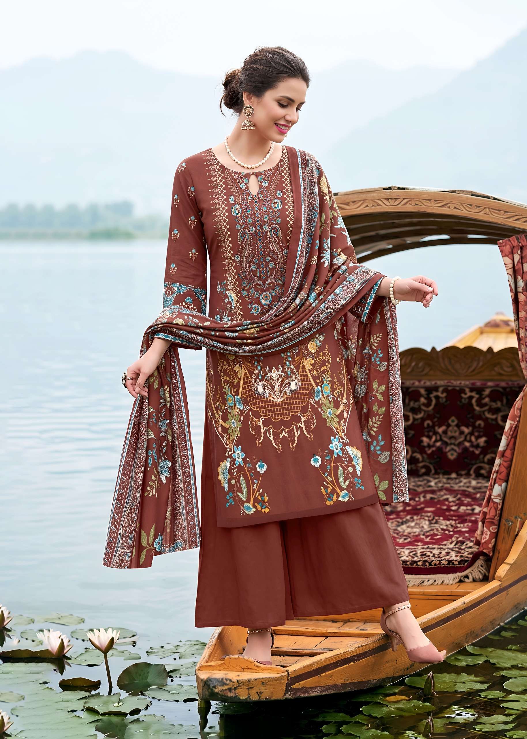KAVYA‎ KALA COUTURE FITOOR PASHMINA JACQUARD WITH WORKS SUIT