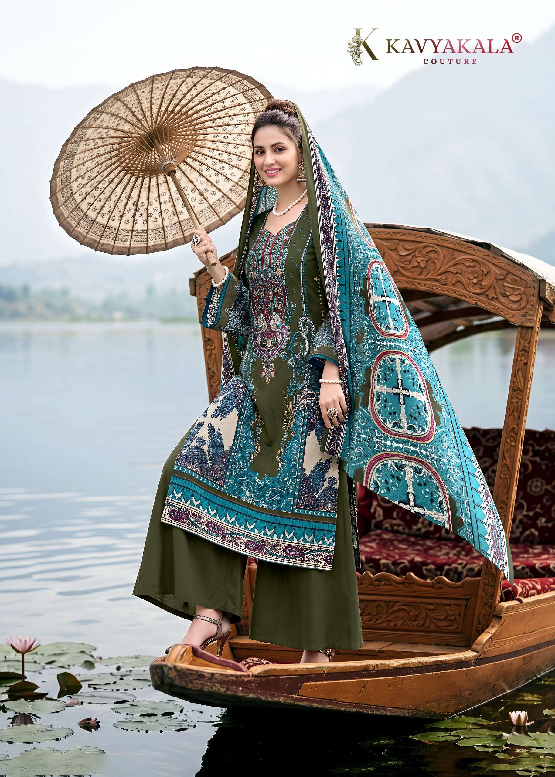 KAVYA‎ KALA COUTURE FITOOR PASHMINA JACQUARD WITH WORKS SUIT