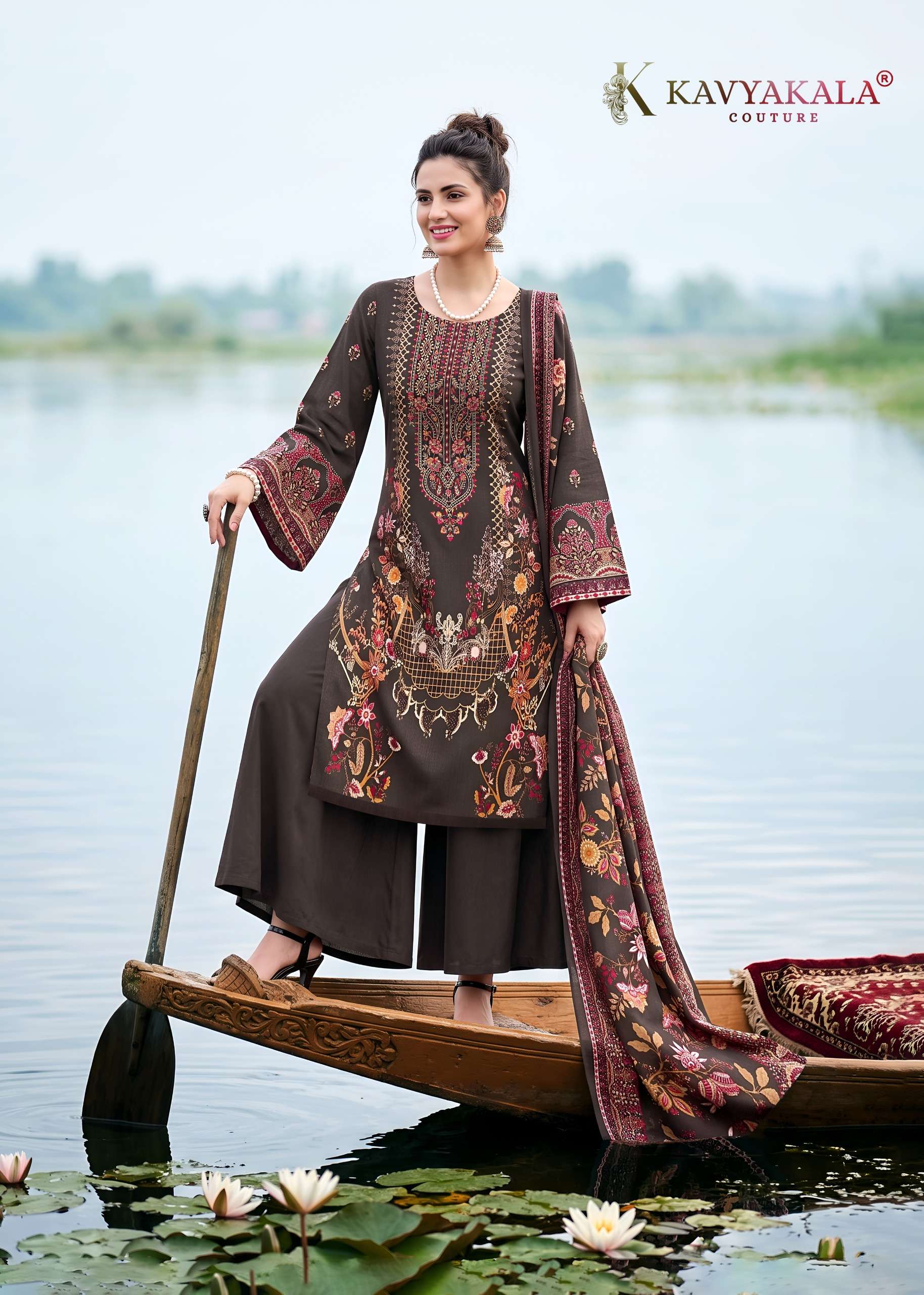 KAVYA‎ KALA COUTURE FITOOR PASHMINA JACQUARD WITH WORKS SUIT