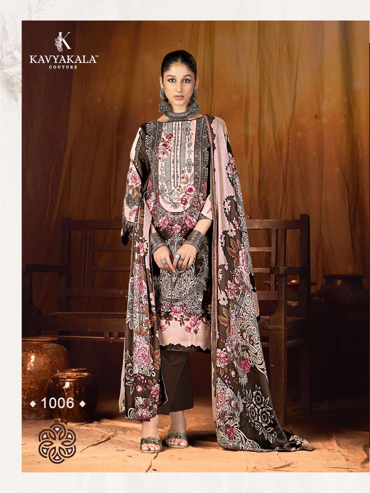 KAVYA‎ KALA COUTURE FITOOR VOL 5 PASHMINA DIGITAL PRINTS WITH FANCY WORK SUIT 