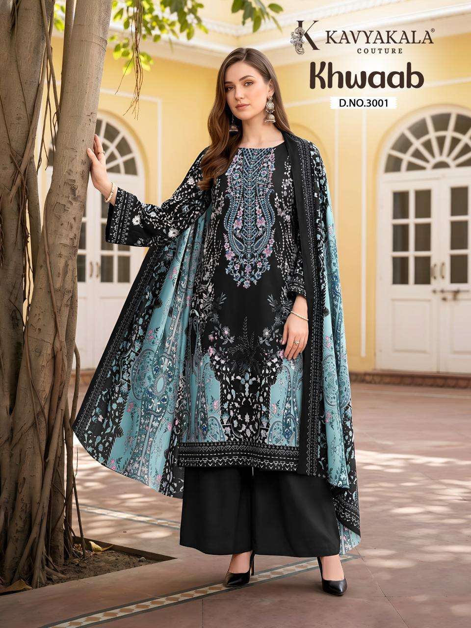 KAVYA‎ KALA COUTURE KHWAAB VOL 3 COTTON DIGITAL PRINTS WITH FANCY WORK SUIT 