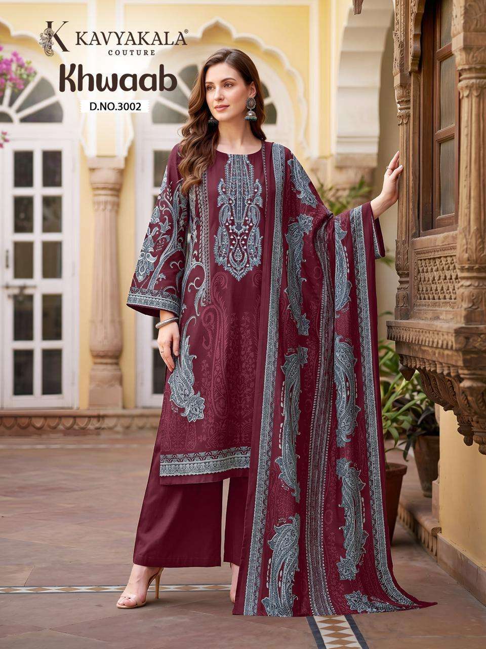 KAVYA‎ KALA COUTURE KHWAAB VOL 3 COTTON DIGITAL PRINTS WITH FANCY WORK SUIT 