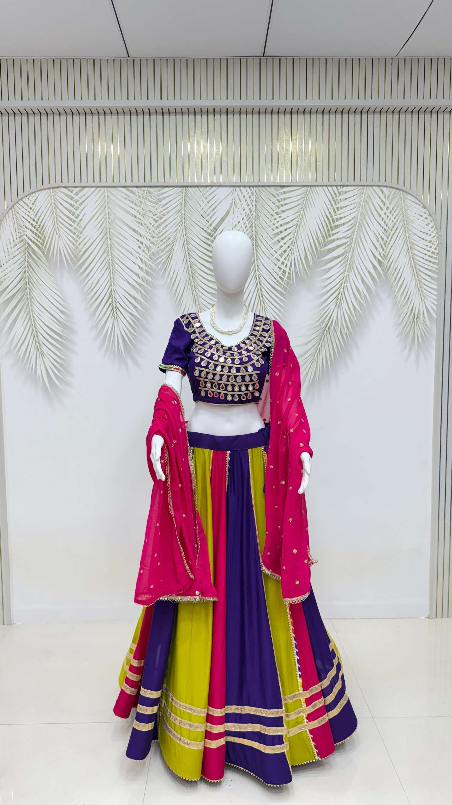 KD 13 COTTON DESIGNER WORK NAVRATRI WEAR LEHENGA CHOLI WITH DUPATTA SET 