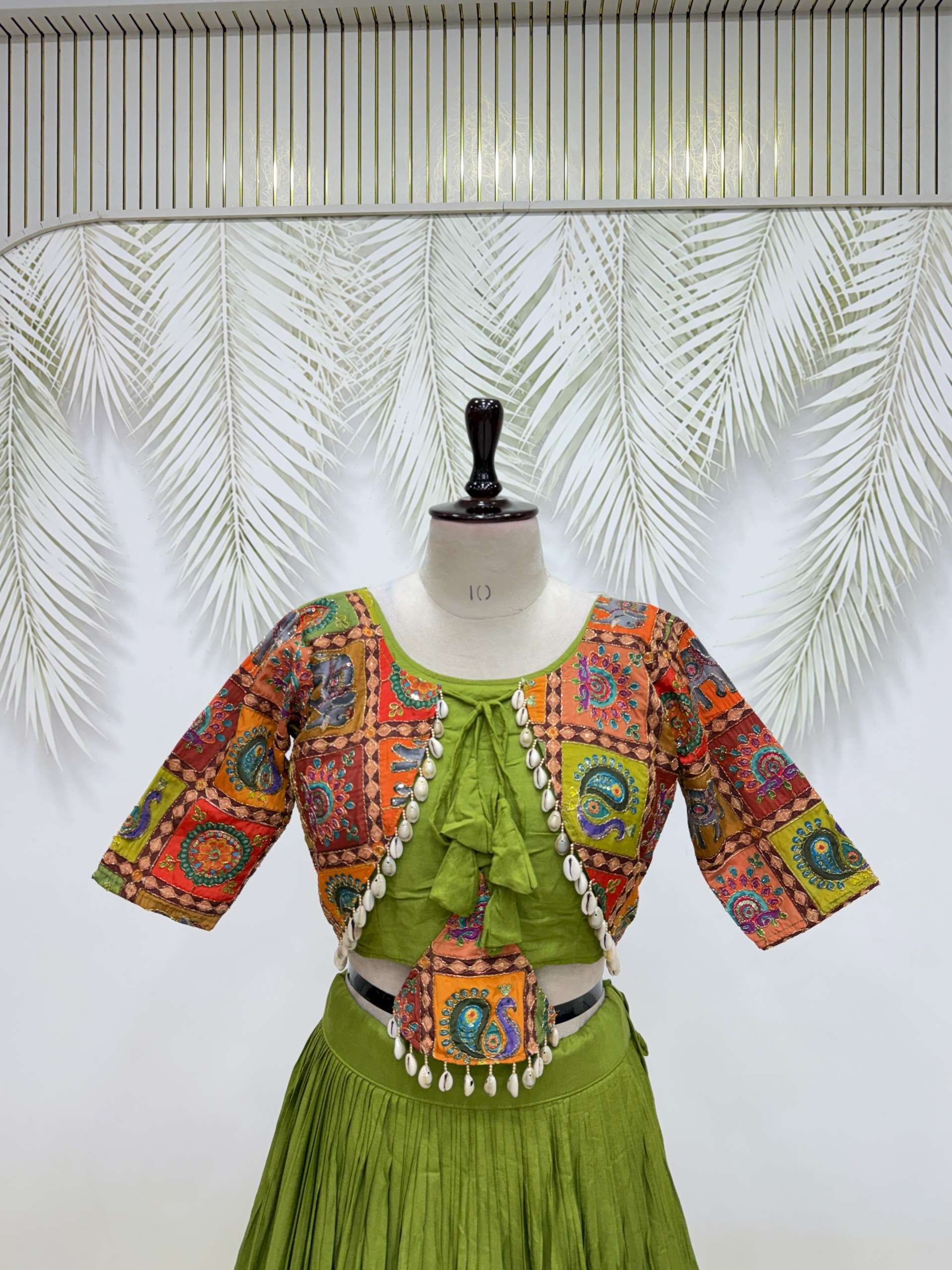 KD 14 COTTON DESIGNER WORK NAVRATRI WEAR LEHENGA CHOLI 