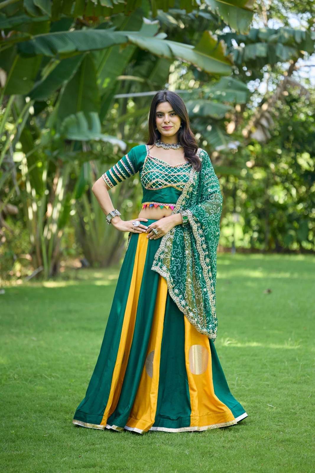 KD 16 COTTON DESIGNER WORK NAVRATRI WEAR LEHENGA CHOLI WITH DUPATTA SET 