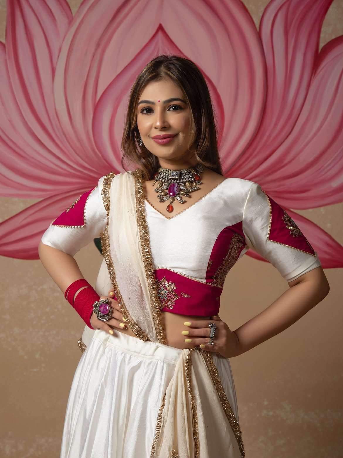 KD 18 CHINON FABRIC DESIGNER WORK NAVRATRI WEAR LEHENGA CHOLI COLLECTION 