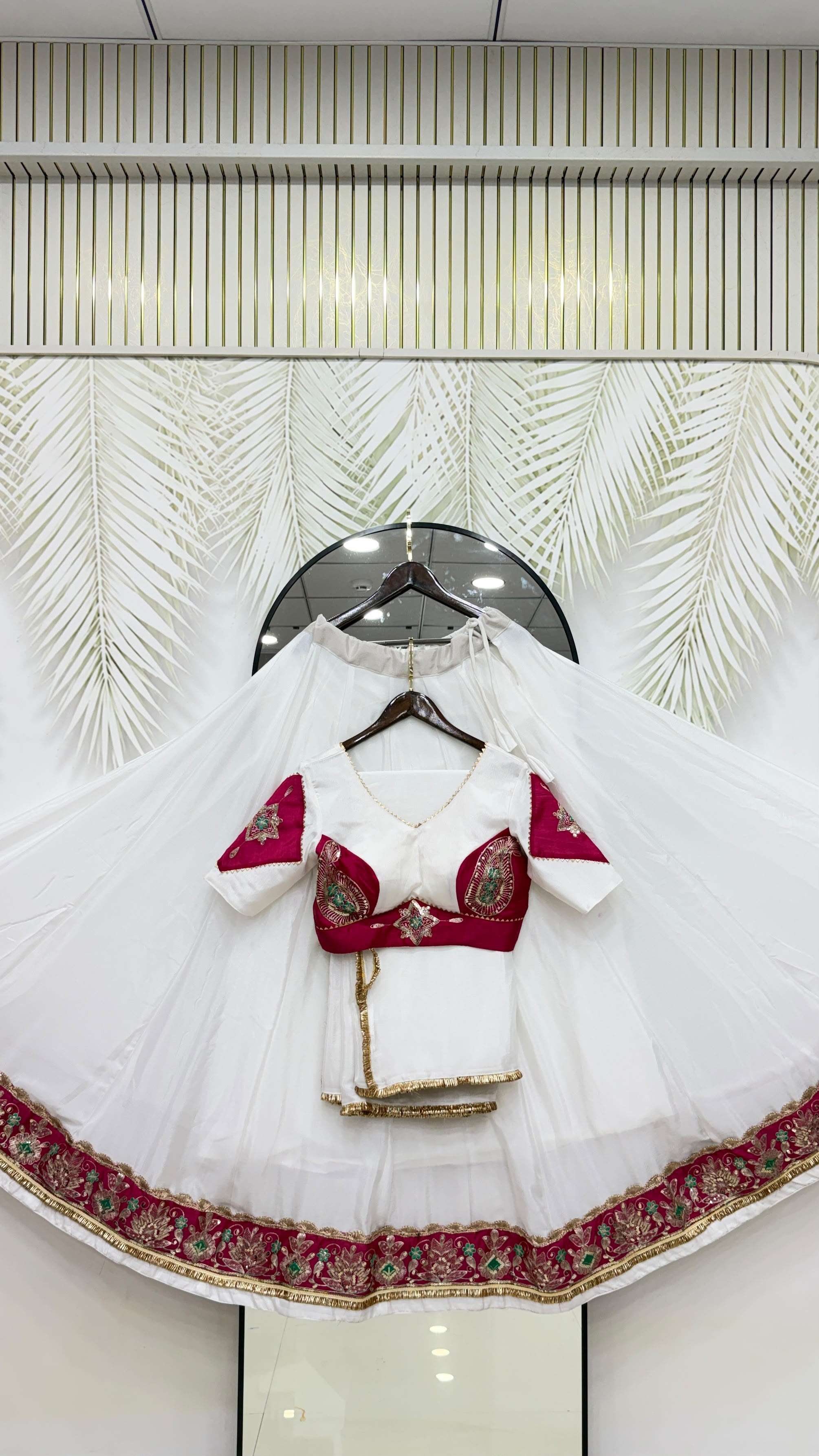 KD 18 CHINON FABRIC DESIGNER WORK NAVRATRI WEAR LEHENGA CHOLI COLLECTION 