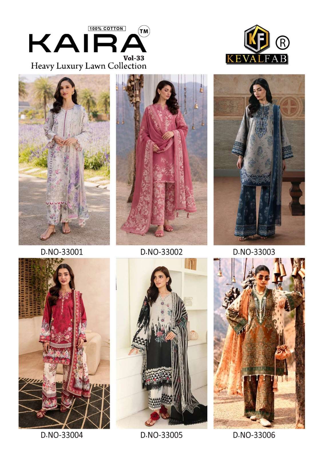 KEVAL FAB KAIRA VOL 33 LAWN COTTON DIGITAL PRINT SALWAR SUIT 