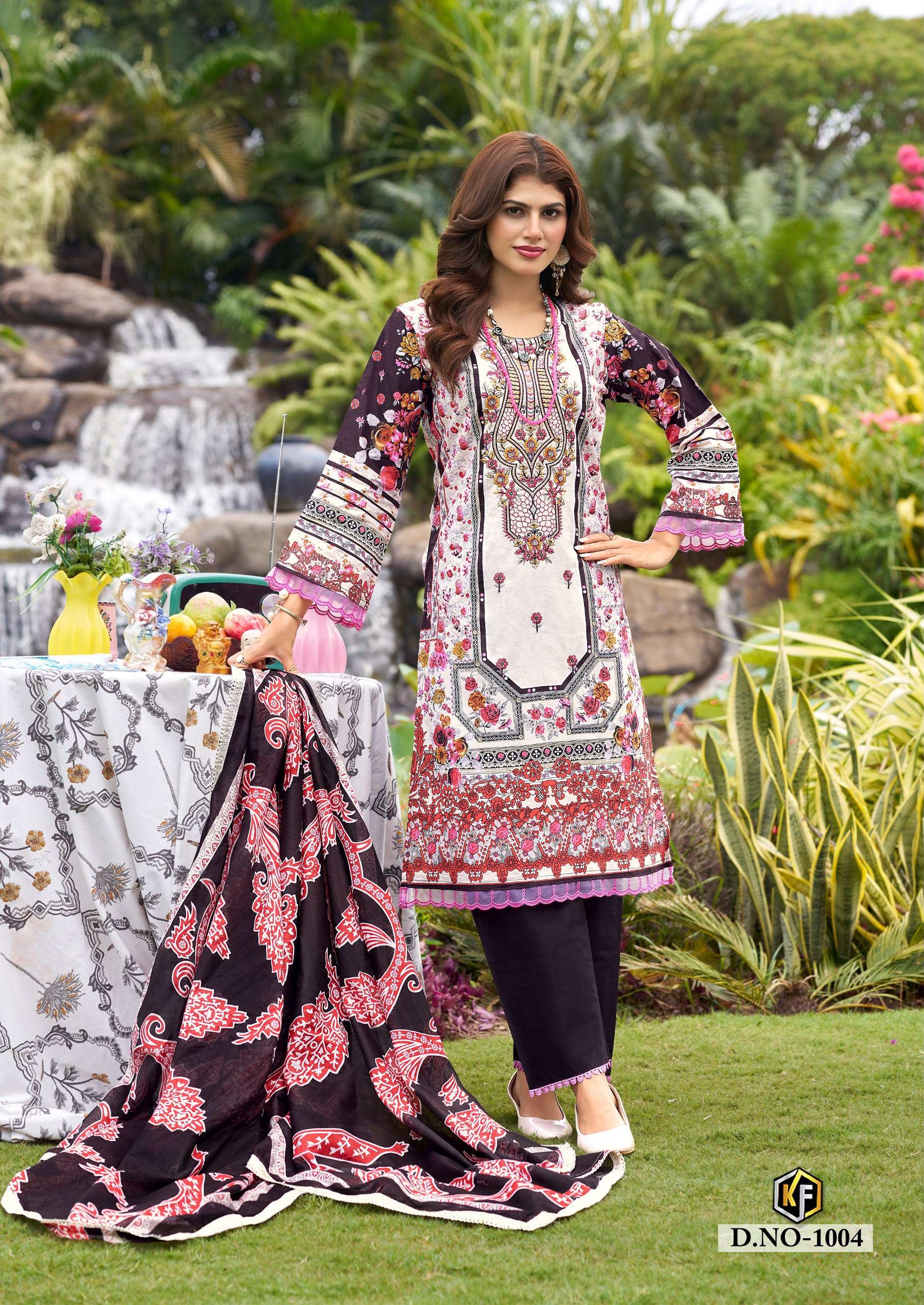KEVAL FAB NAZNIN COTTON FANCY EMBROIDERY WORKS SUIT