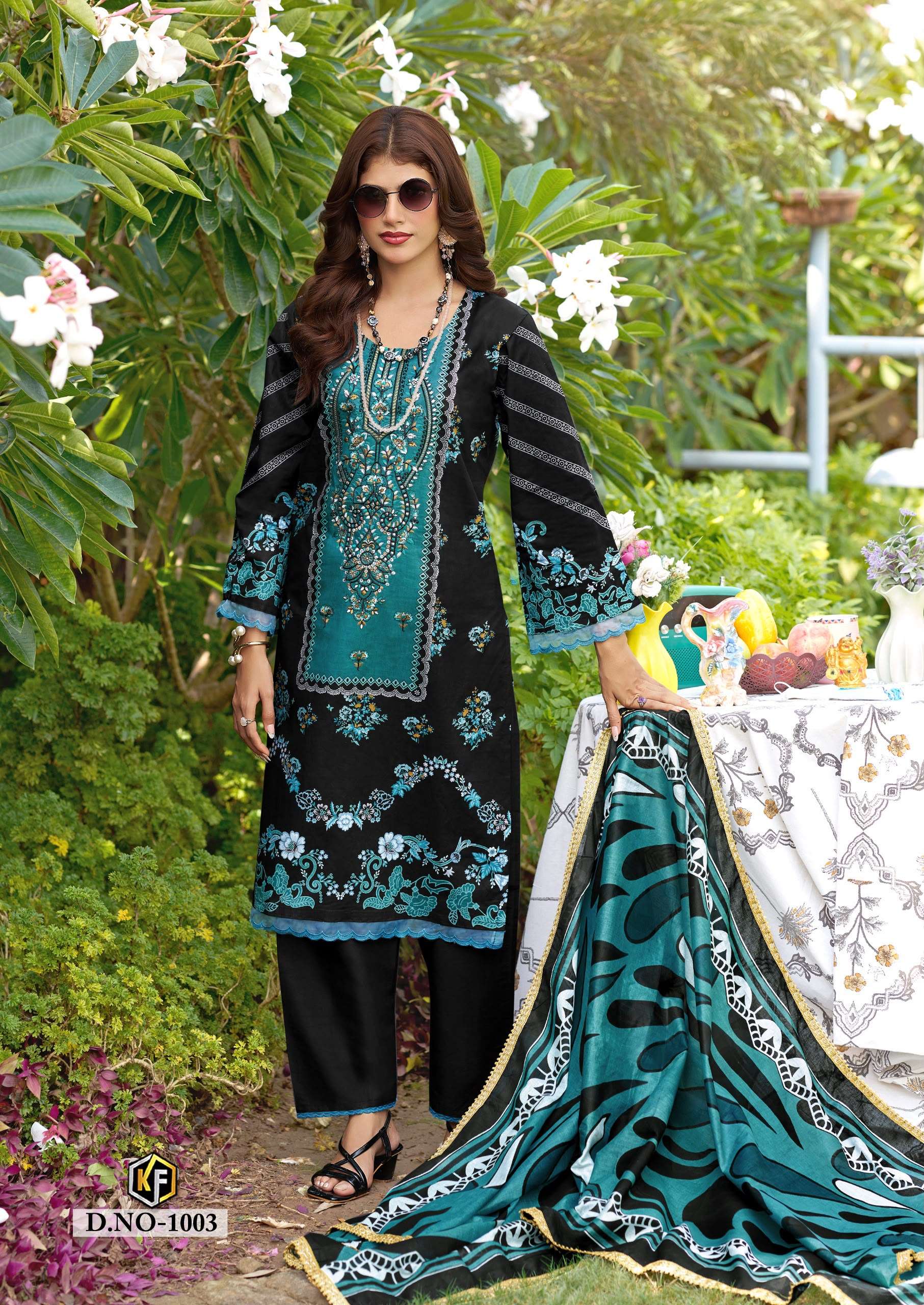 KEVAL FAB NAZNIN COTTON FANCY EMBROIDERY WORKS SUIT