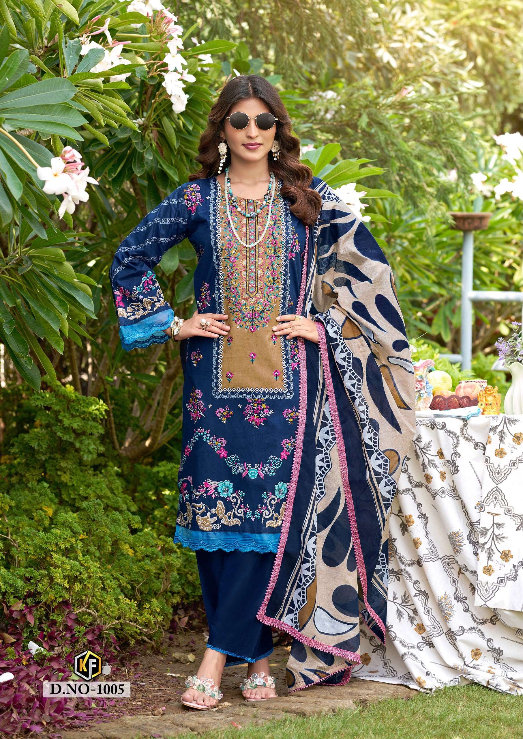 KEVAL FAB NAZNIN COTTON FANCY EMBROIDERY WORKS SUIT