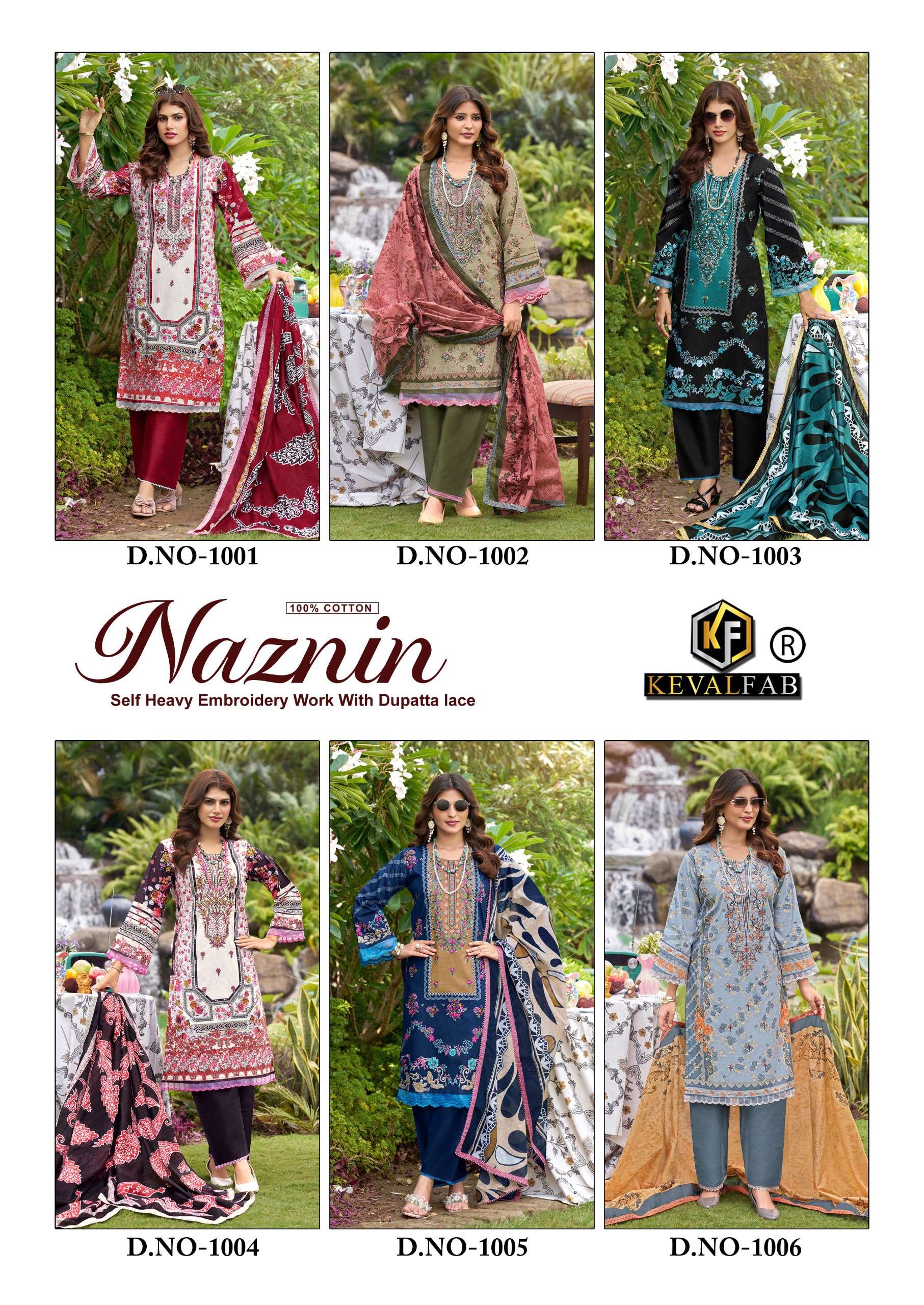 KEVAL FAB NAZNIN COTTON FANCY EMBROIDERY WORKS SUIT