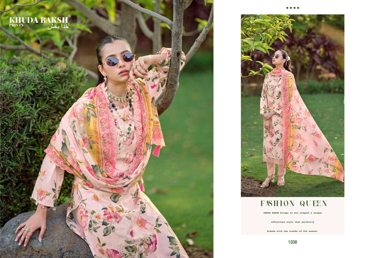 KHUDHA BAKSH PRINTS HUMDUM VOL 3 LAWN COTTON DIGITAL PRINT WITH WORK SUIT
