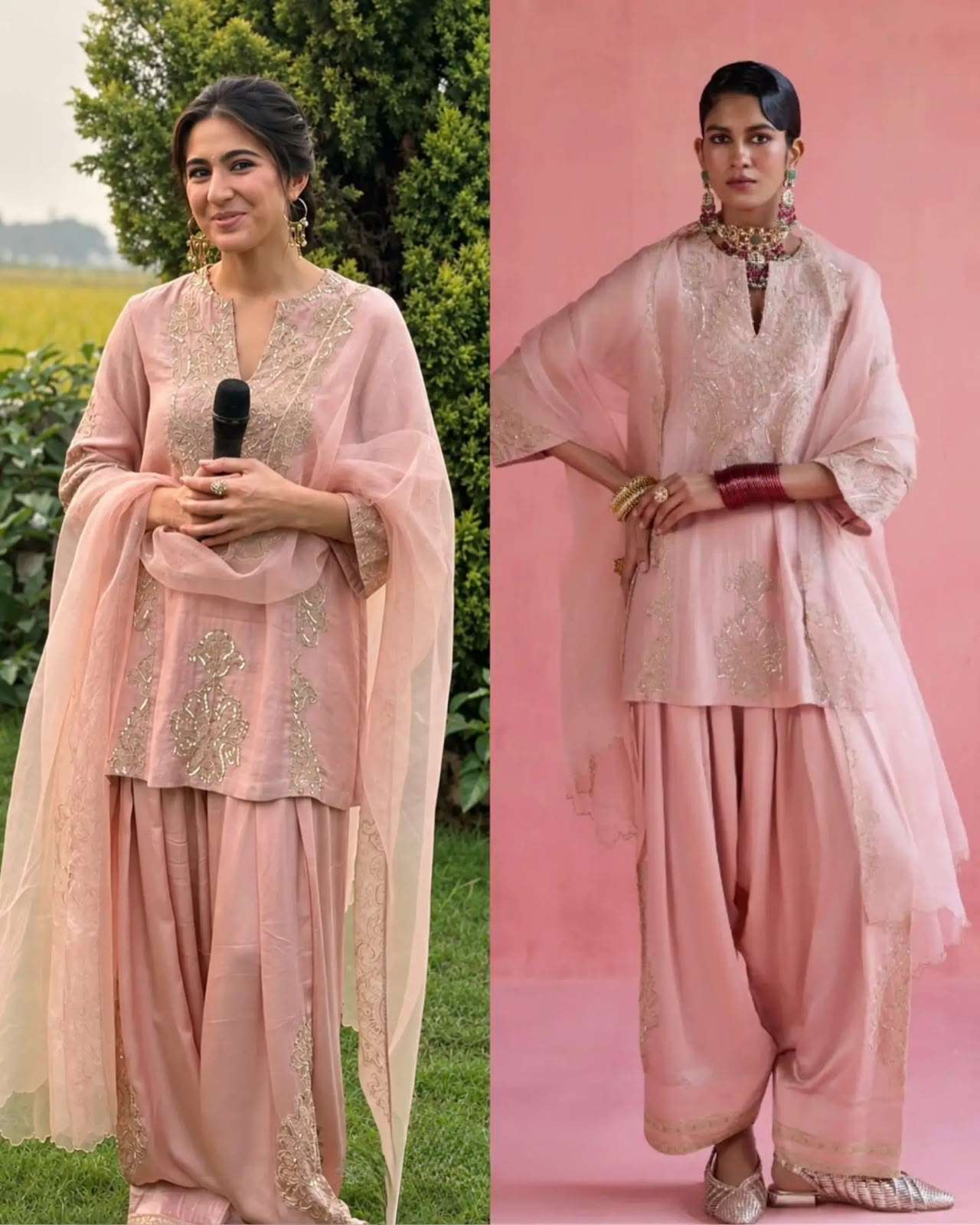 LADY LOOK 058 SILK PARTY WEAR DESIGNER LOOK TOP FARSHI PLAZZO AND DUPATTA 3 PCS SET 