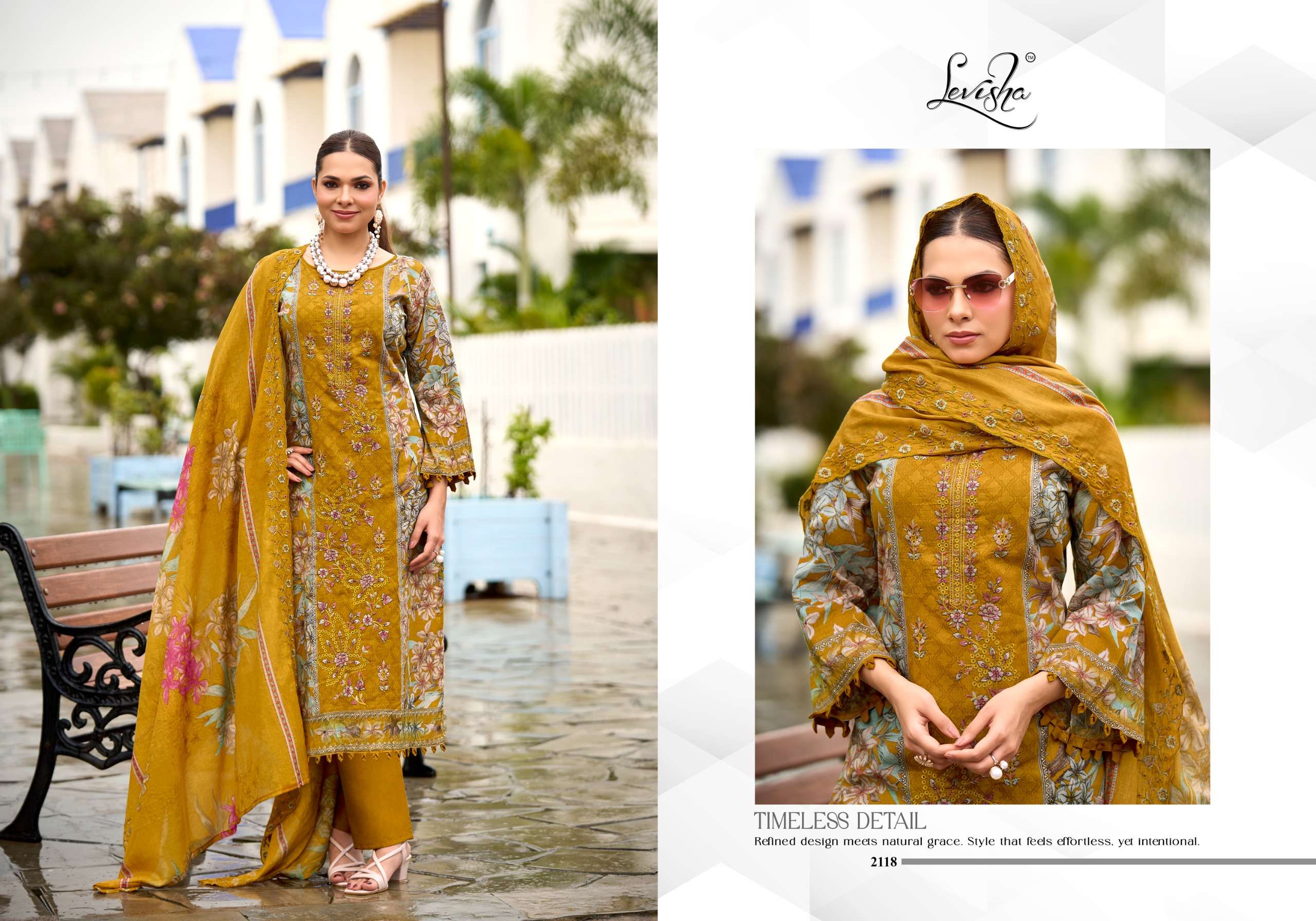 LEVISHA MADHUBALA VOL 21 LAWN COTTON DIGITAL PRINTS WITH FANCY WORKS SUIT