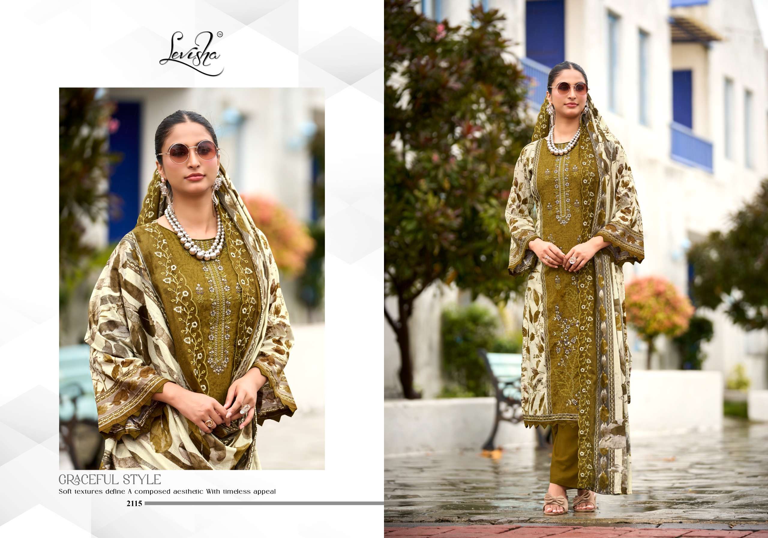 LEVISHA MADHUBALA VOL 21 LAWN COTTON DIGITAL PRINTS WITH FANCY WORKS SUIT