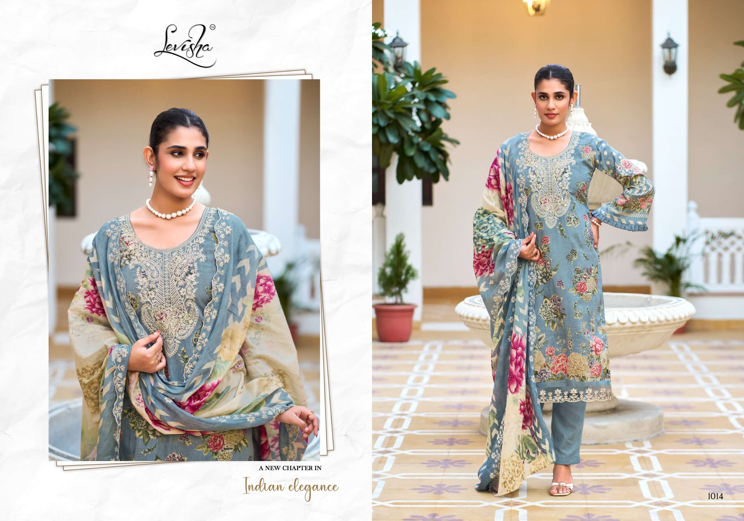 LEVISHA MEHFUZ NX LAWN COTTON DIGITAL PAKISTANI STYLE PRINT WITH WORK SUIT