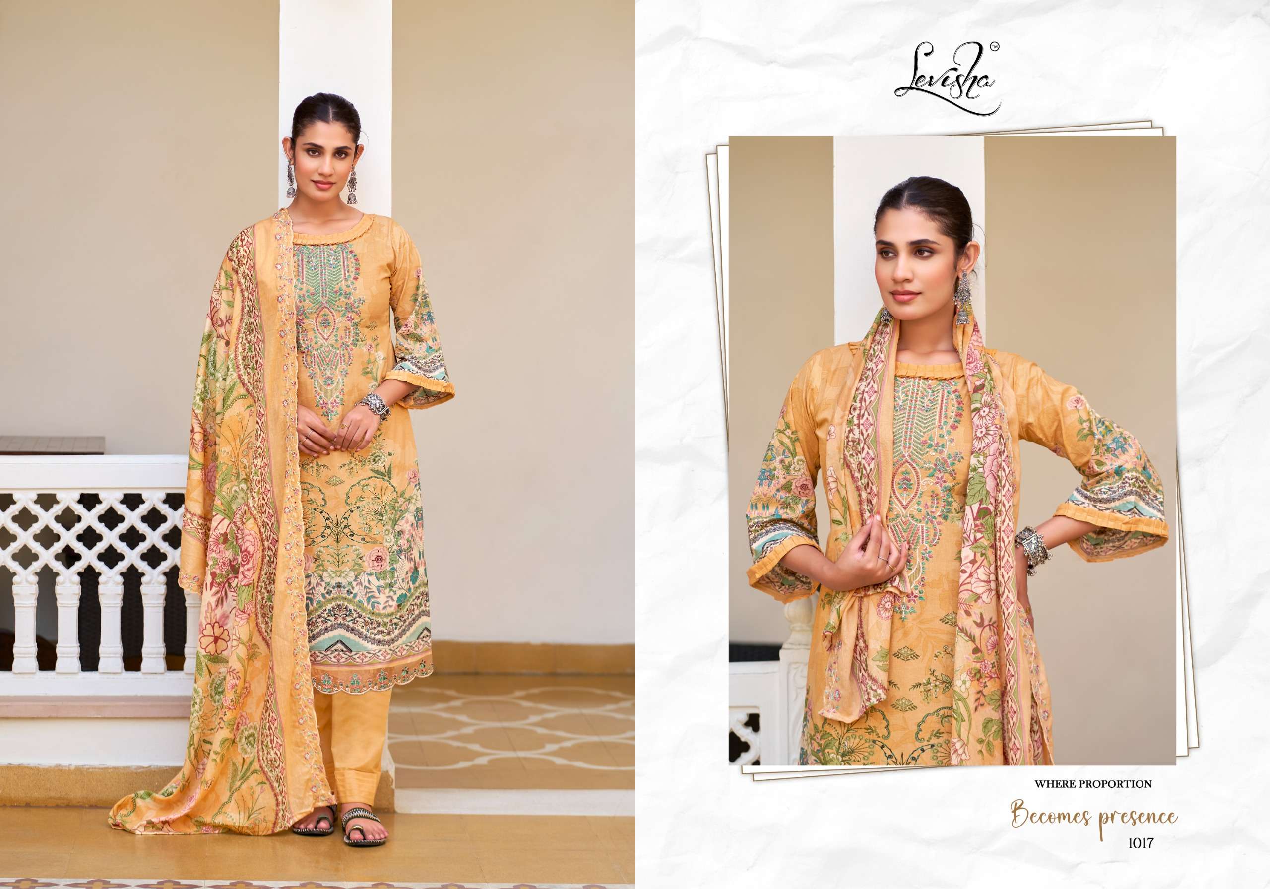LEVISHA MEHFUZ NX LAWN COTTON DIGITAL PAKISTANI STYLE PRINT WITH WORK SUIT