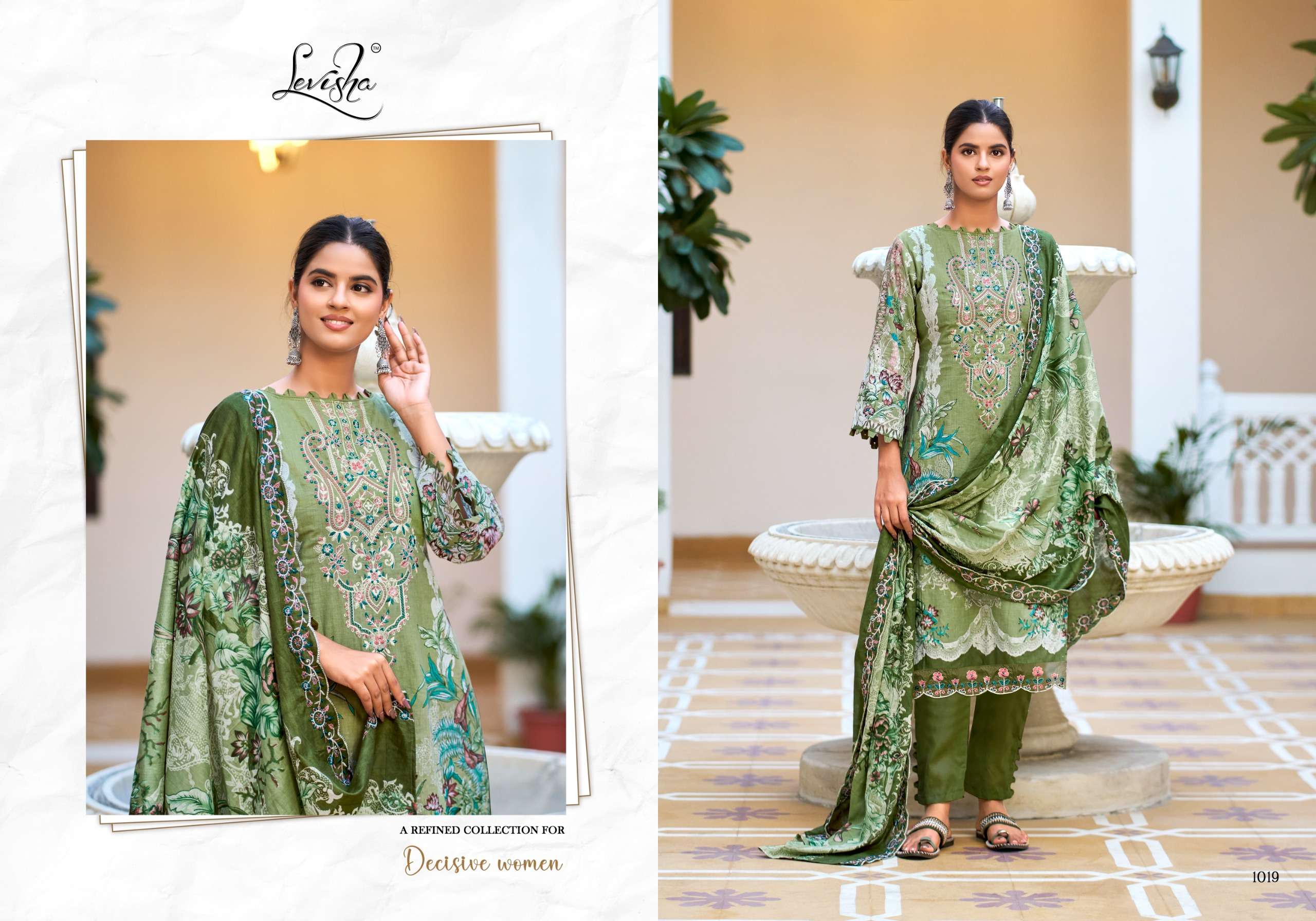 LEVISHA MEHFUZ NX LAWN COTTON DIGITAL PAKISTANI STYLE PRINT WITH WORK SUIT