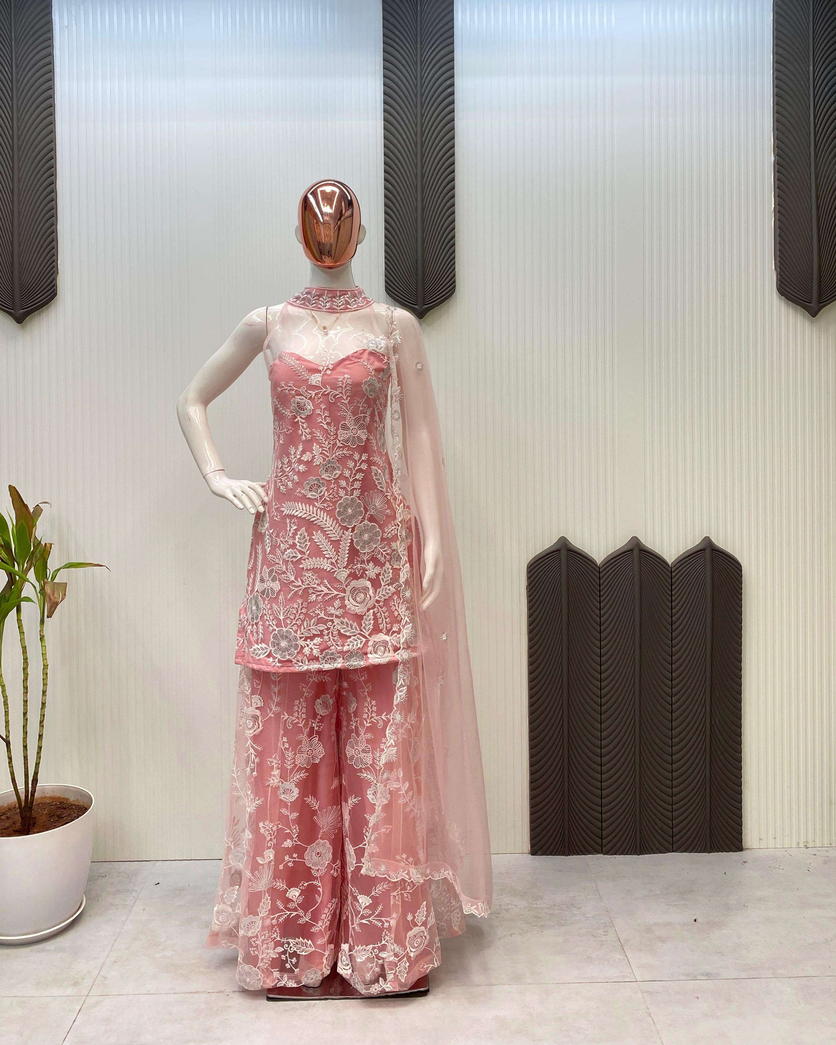 LG 1945 NET BEAUTIFUL DESIGNER LOOK PARTY WEAR LADIES SUIT 