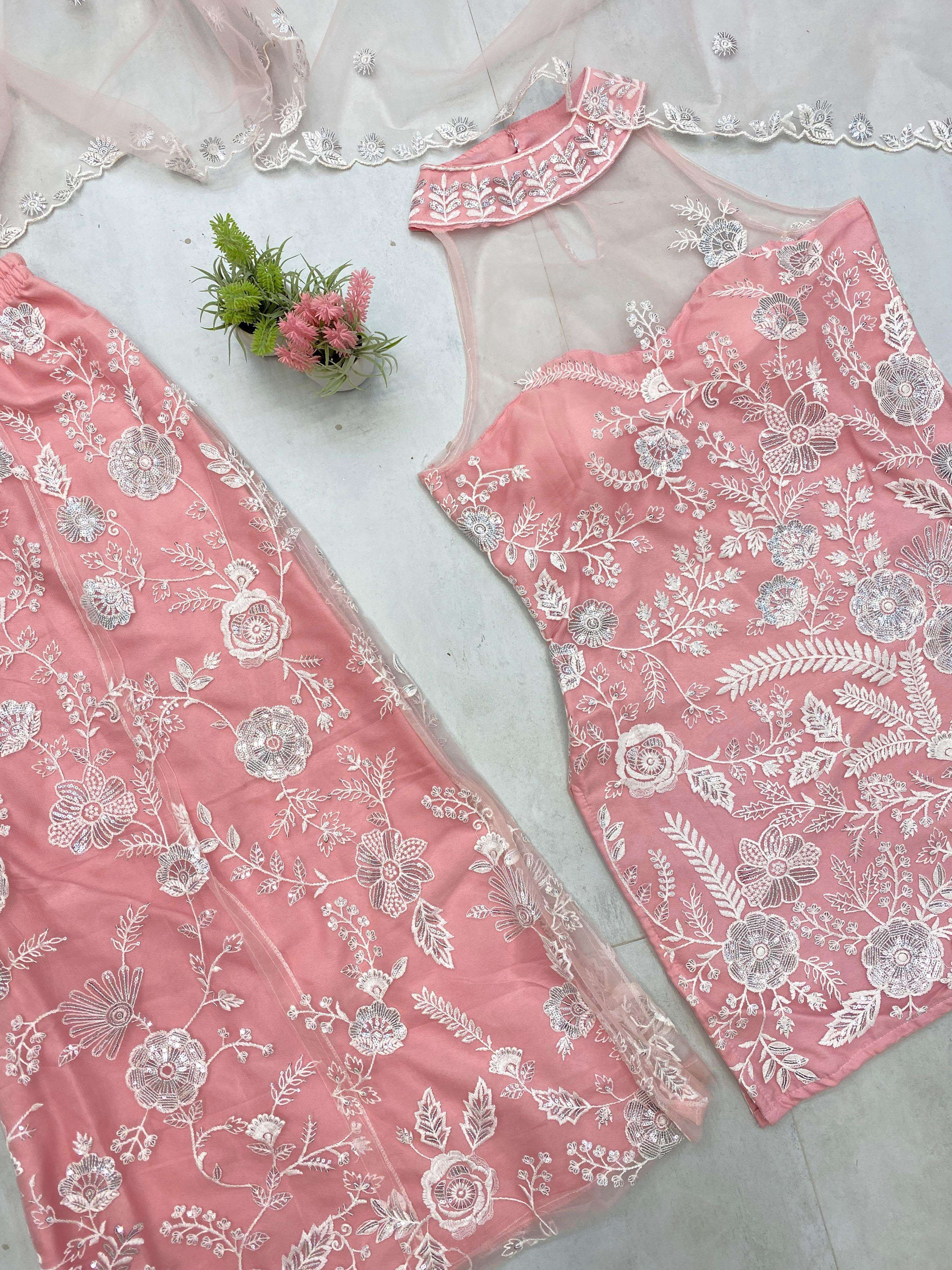 LG 1945 NET BEAUTIFUL DESIGNER LOOK PARTY WEAR LADIES SUIT 